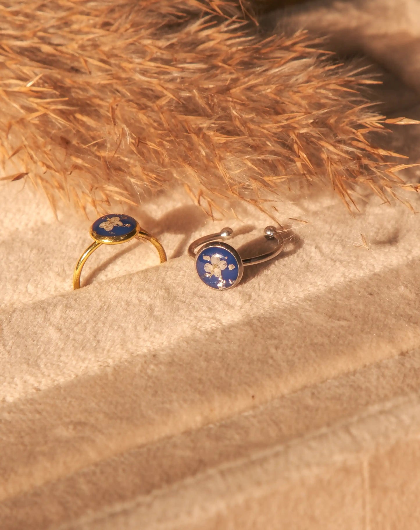 Blue Blossom Rings