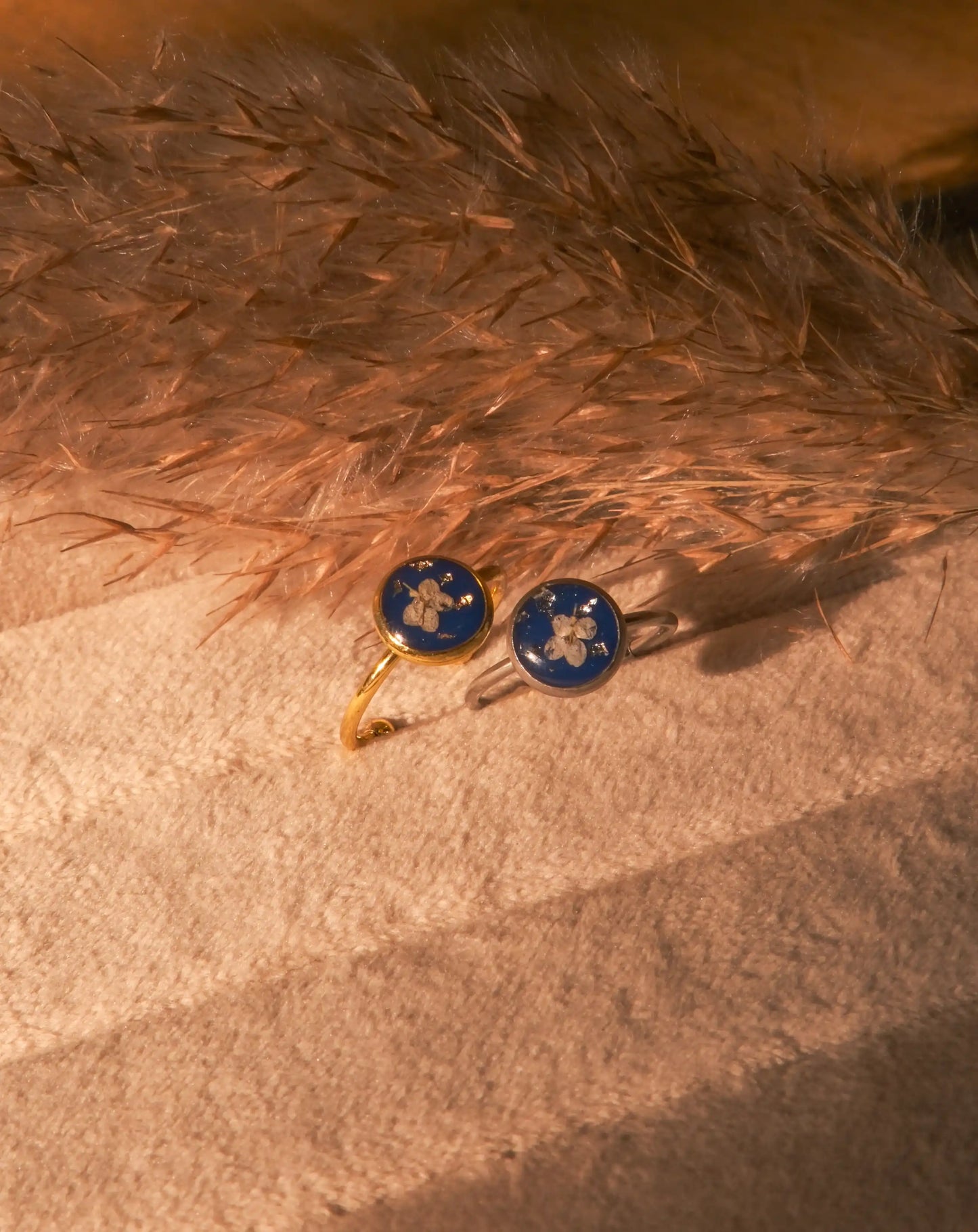 Blue Blossom Rings
