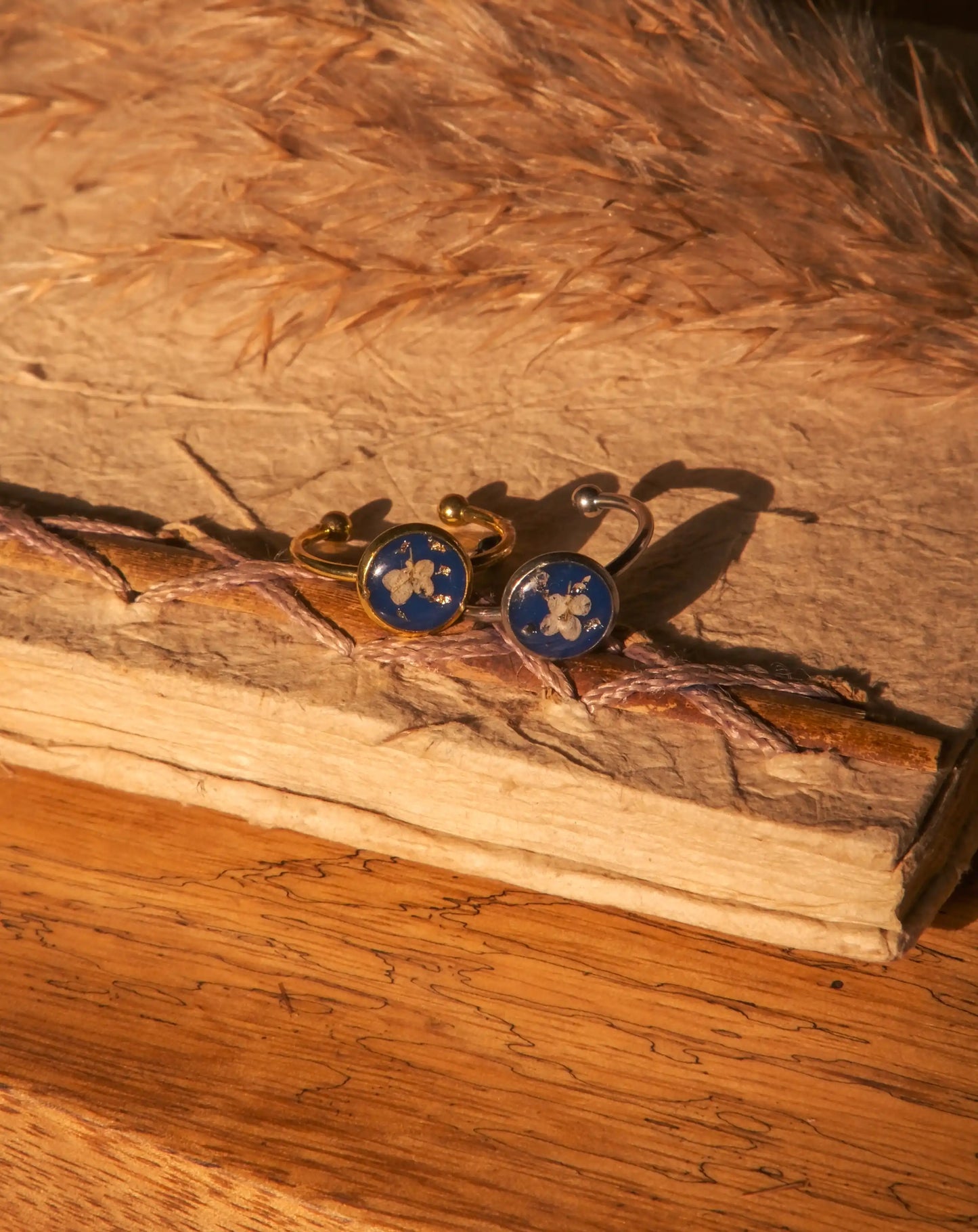 Blue Blossom Rings