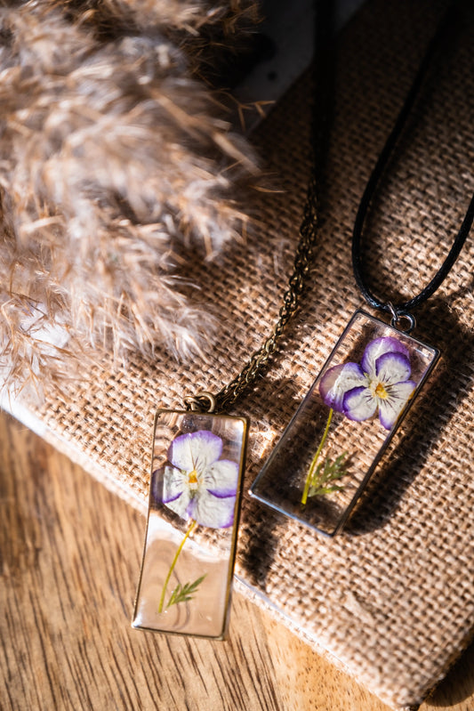 Gilded Pansy Necklace