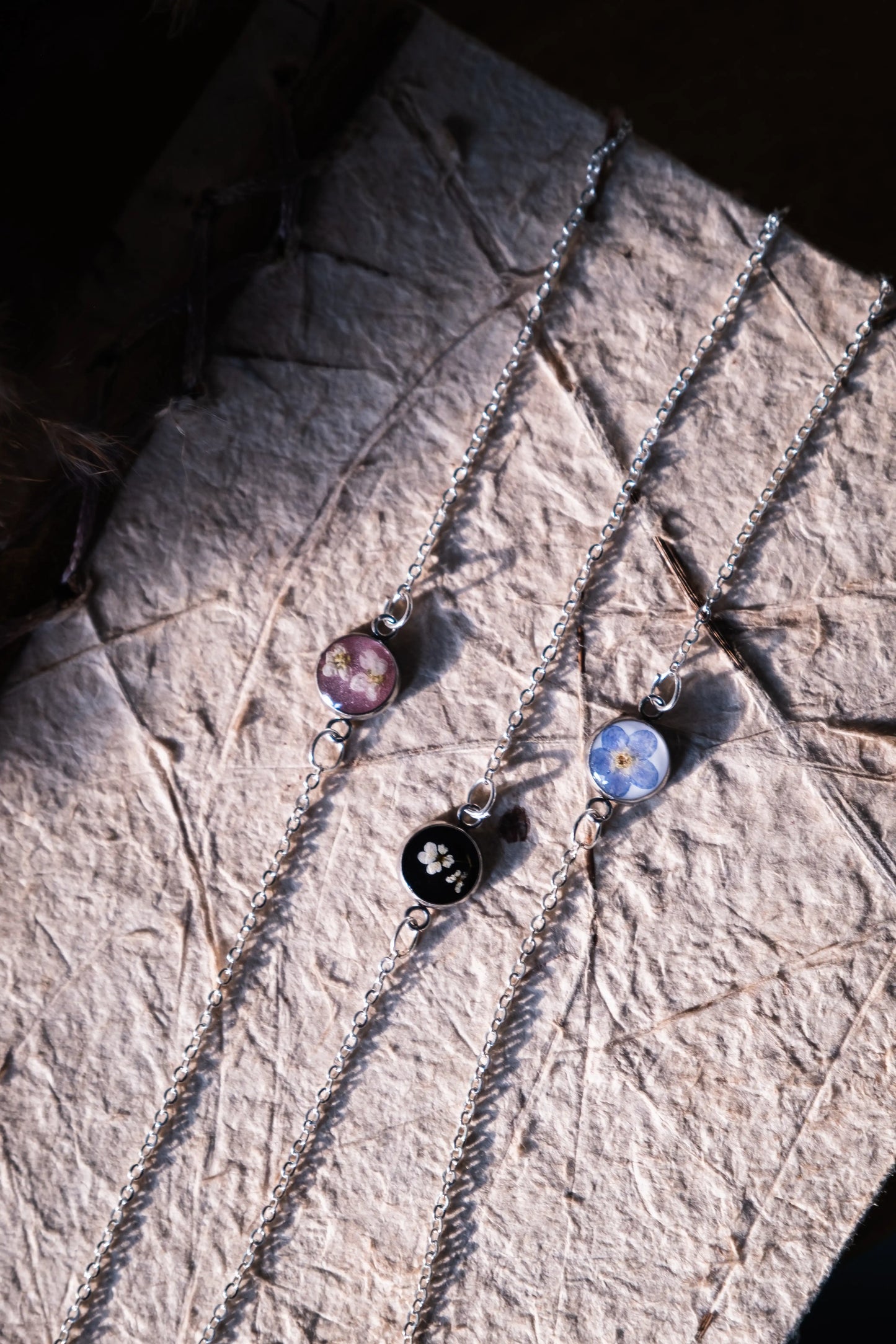 Minimalist Flora Bracelet - Forget Me Not Flower