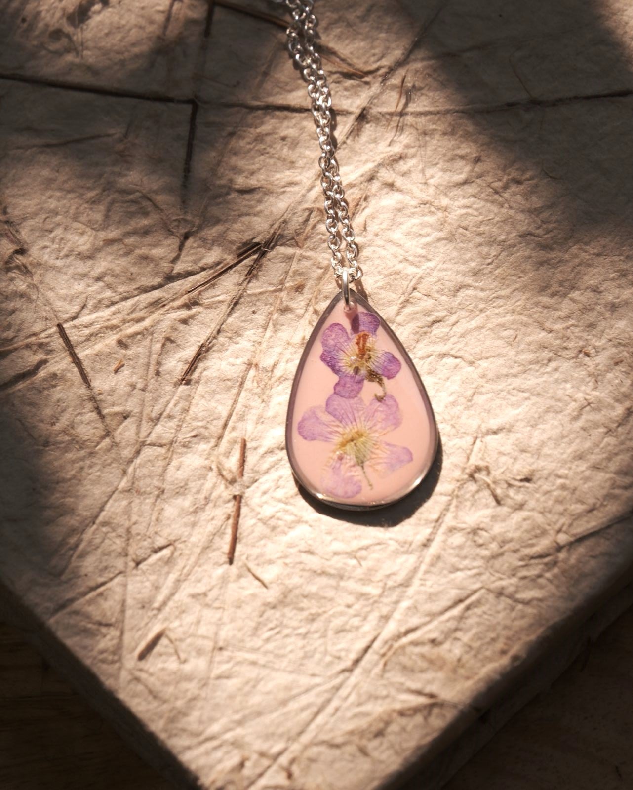 Pink Flora Charm Necklace