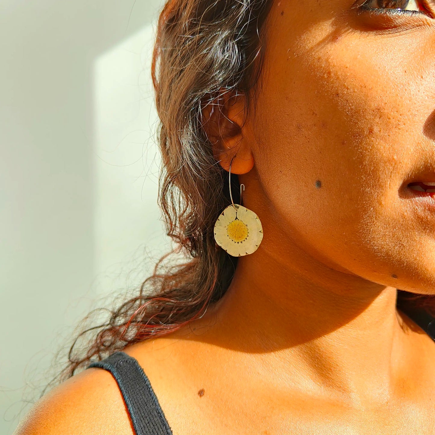 Bloom-Glow Daisy Hoops