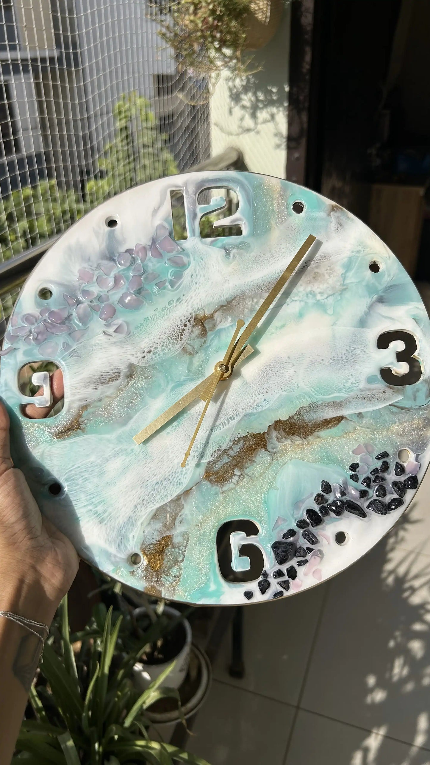 Zen Green Clock