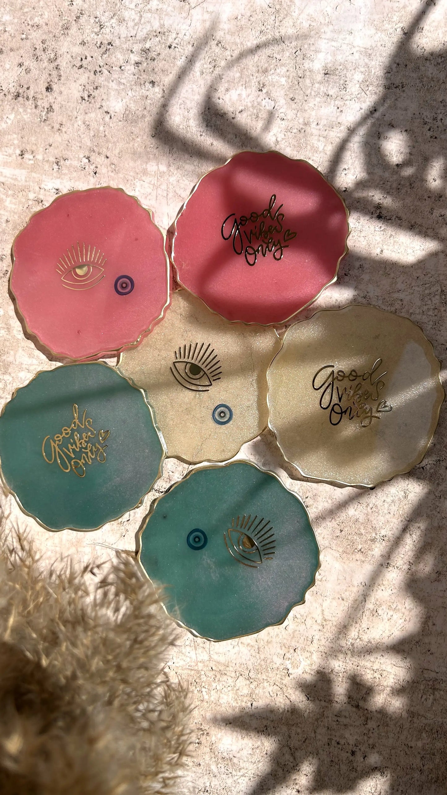 Evil Eye Charm Coaster - Set of 6