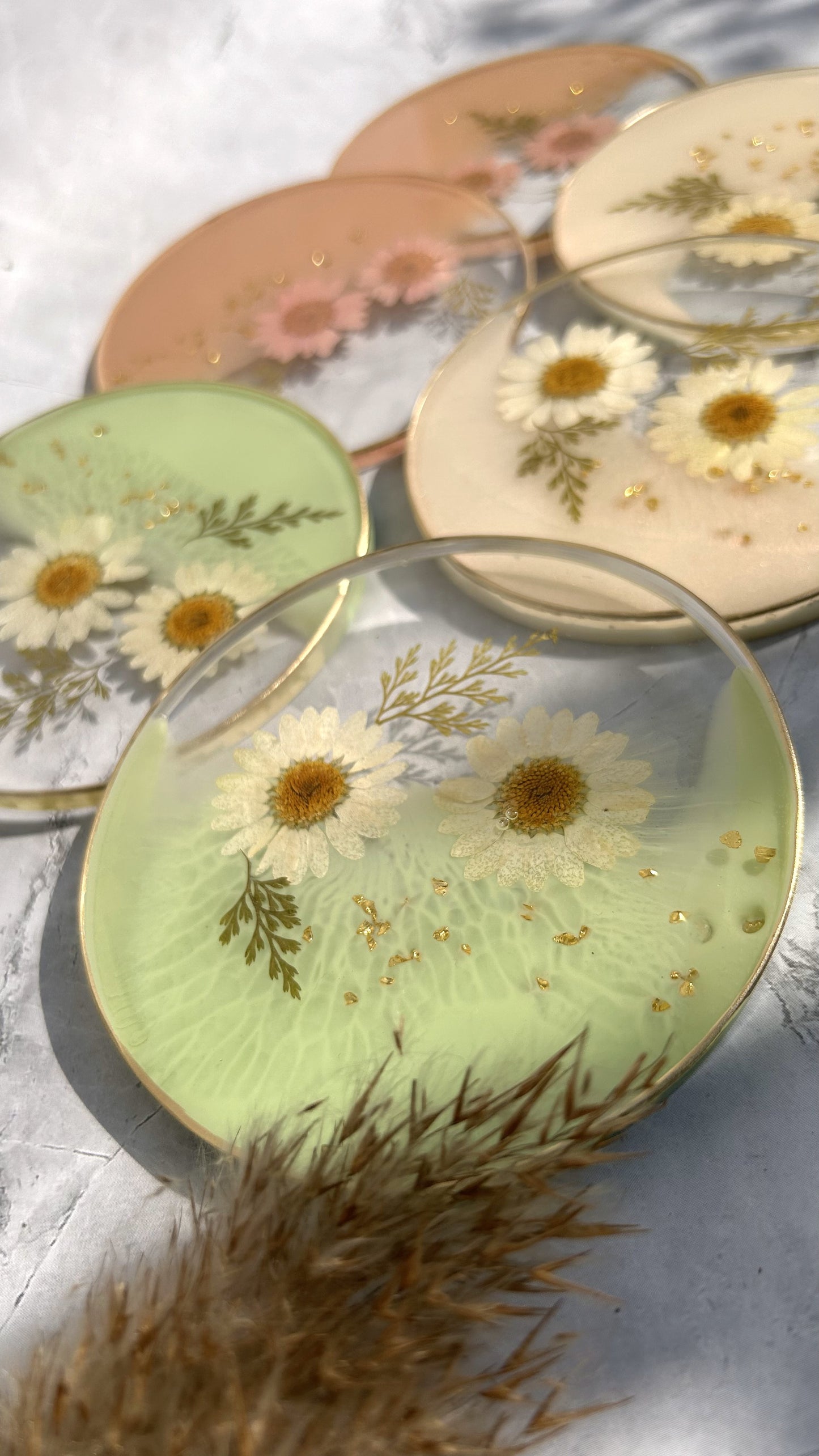 Whimsy Daisy Coasters