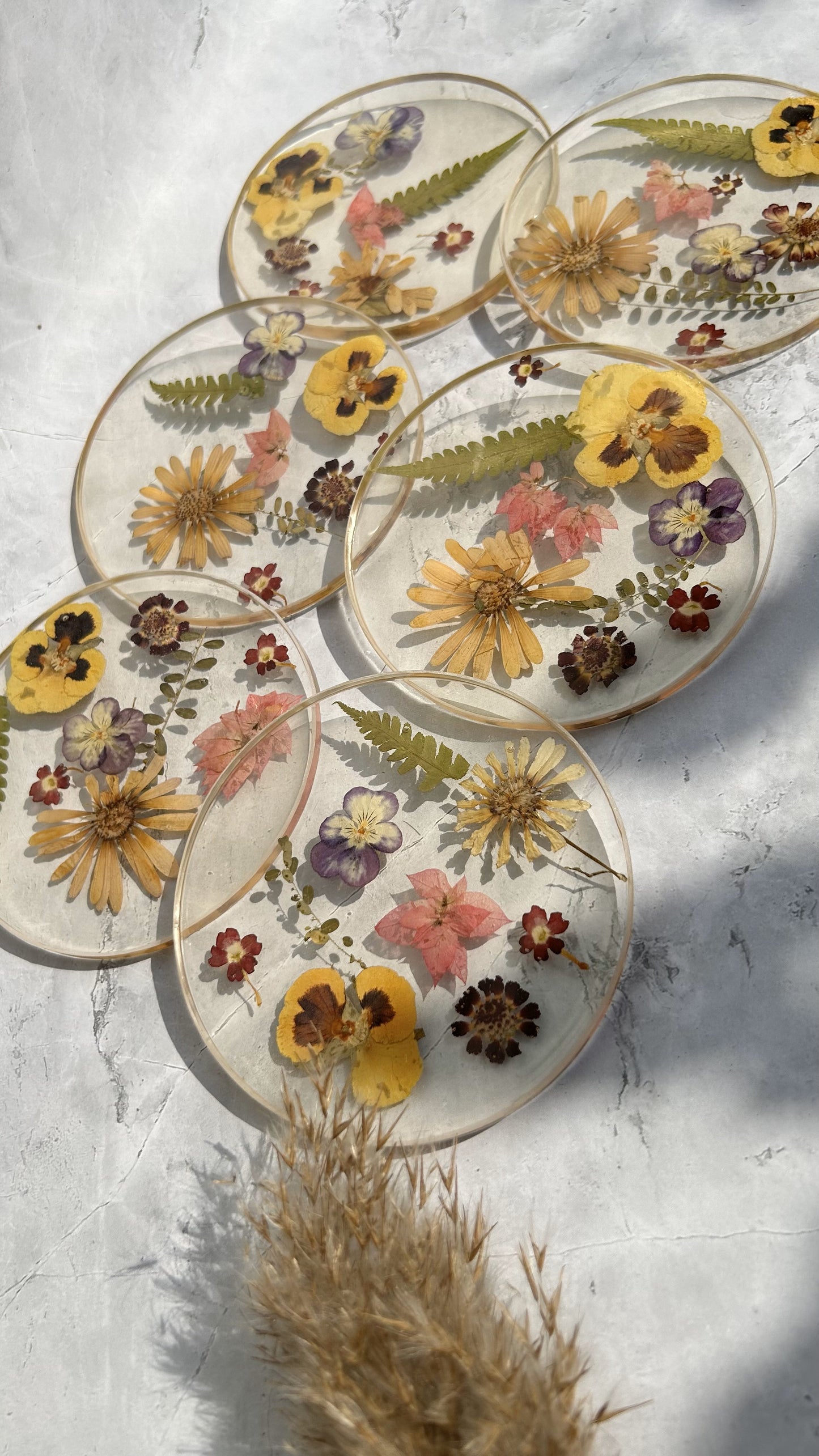 Vivid Flora Coaster Set