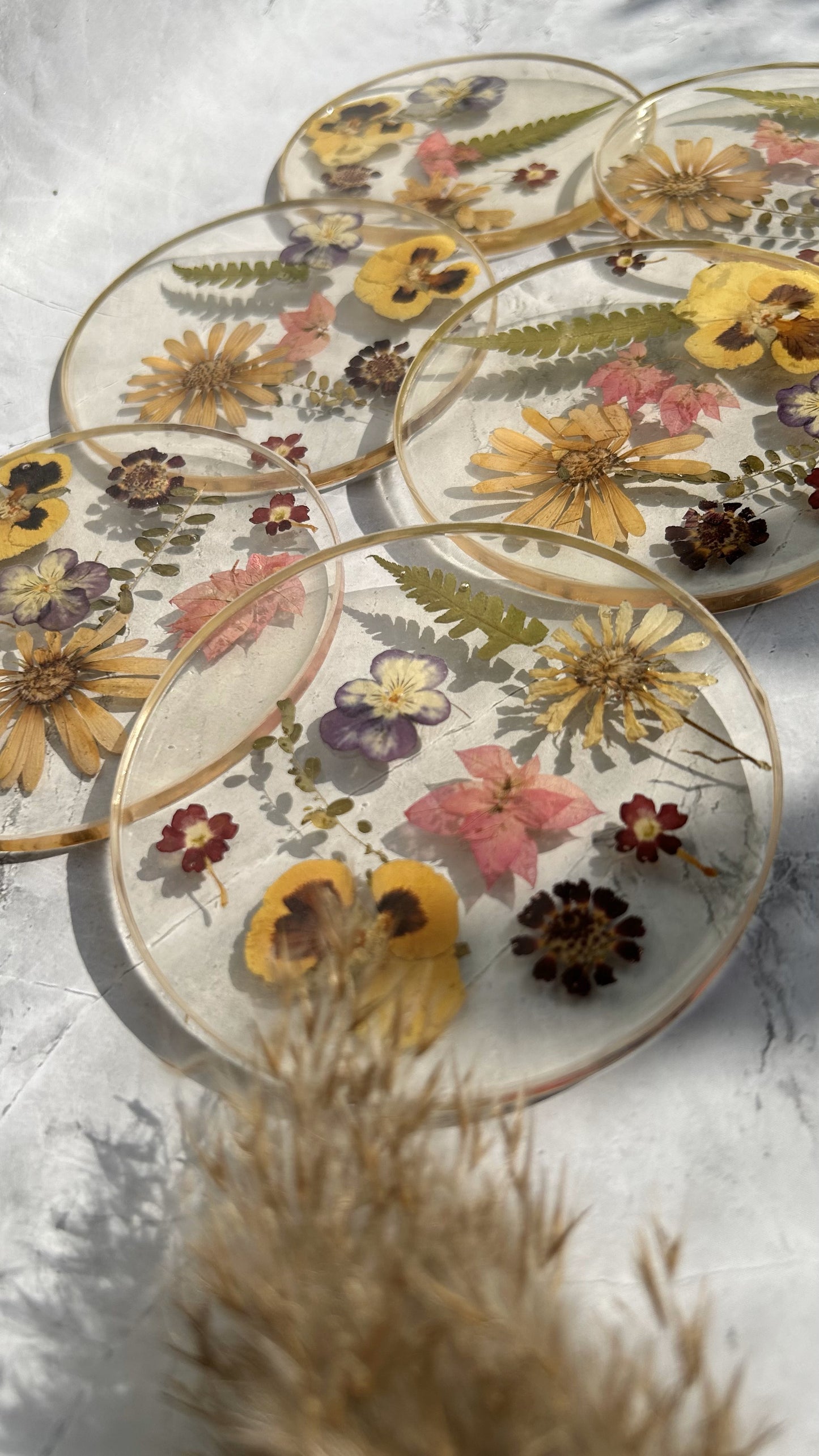 Vivid Flora Coaster Set