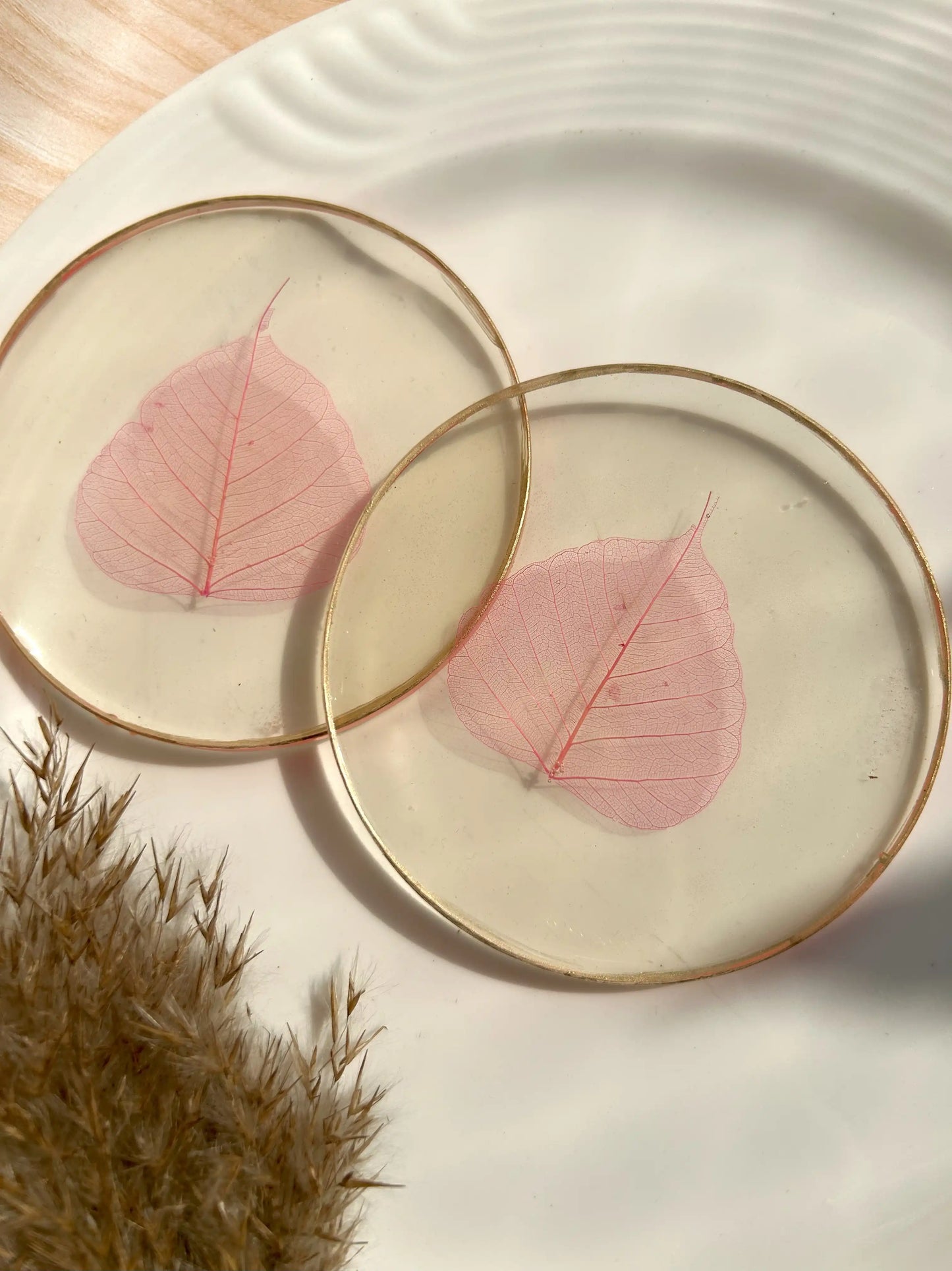 Skeleton Leaf Coasters II - Set of 6