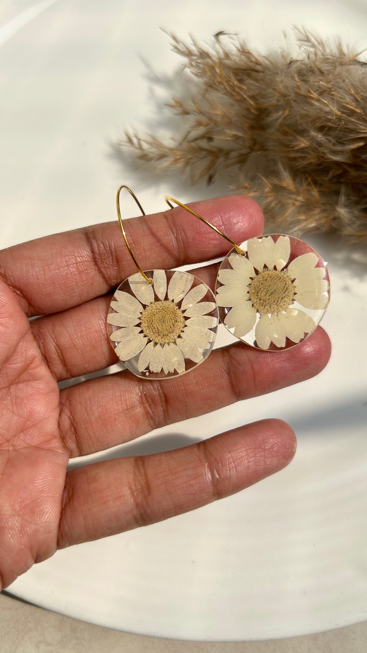 Bloom-Glow Daisy Hoops