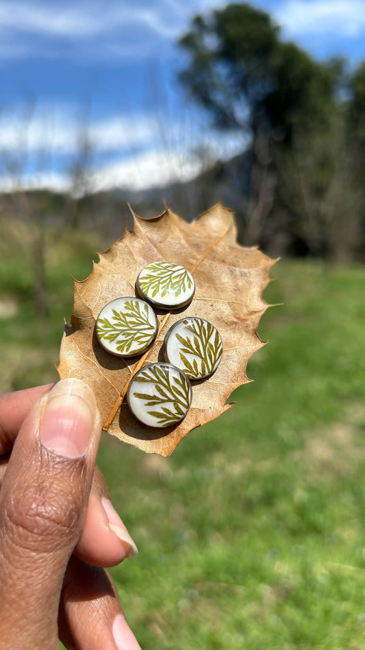 Evergreen Fern Studs