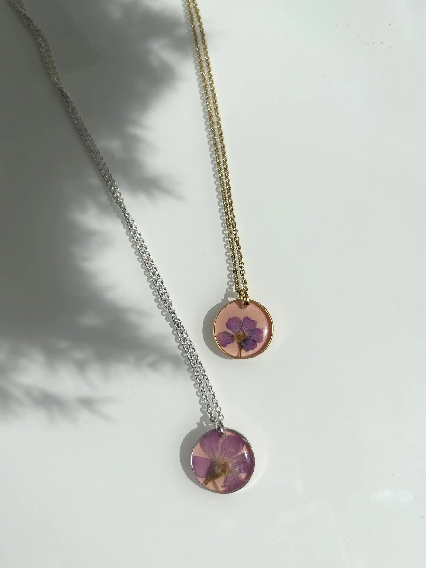 Pink Flora Charm Necklace
