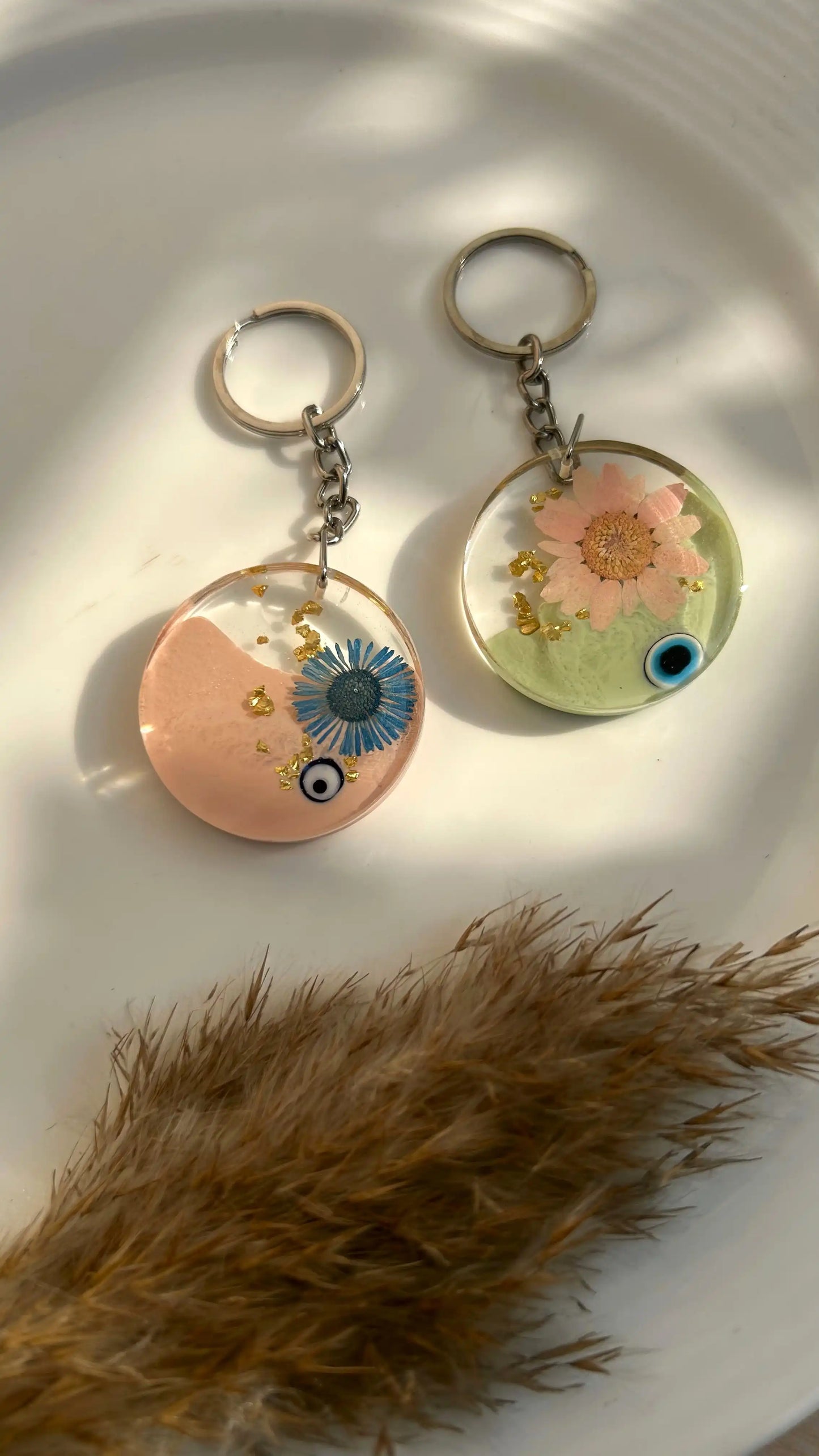 Eye of the Daisy Keychain