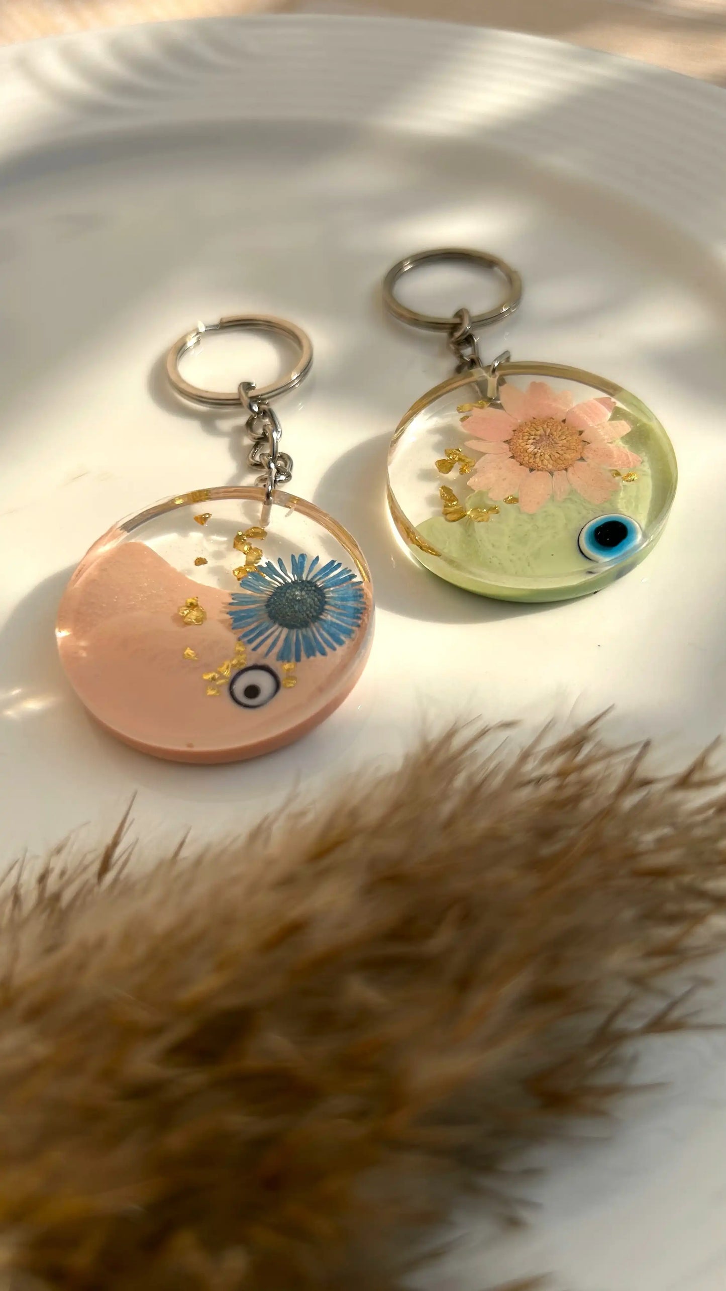 Eye of the Daisy Keychain