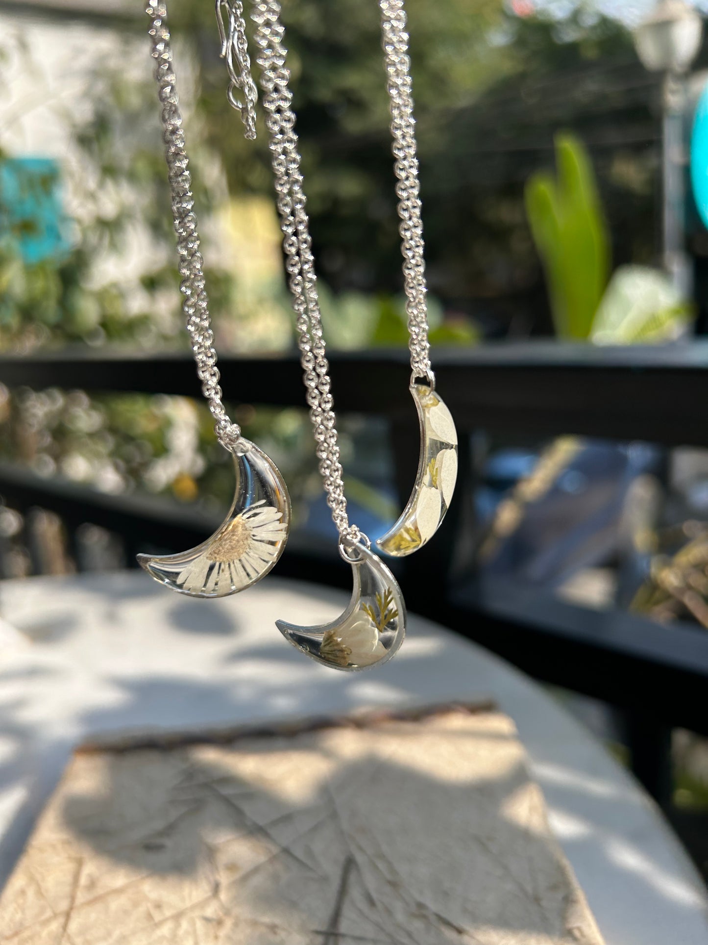 Moonlit Bellis Charm Necklace