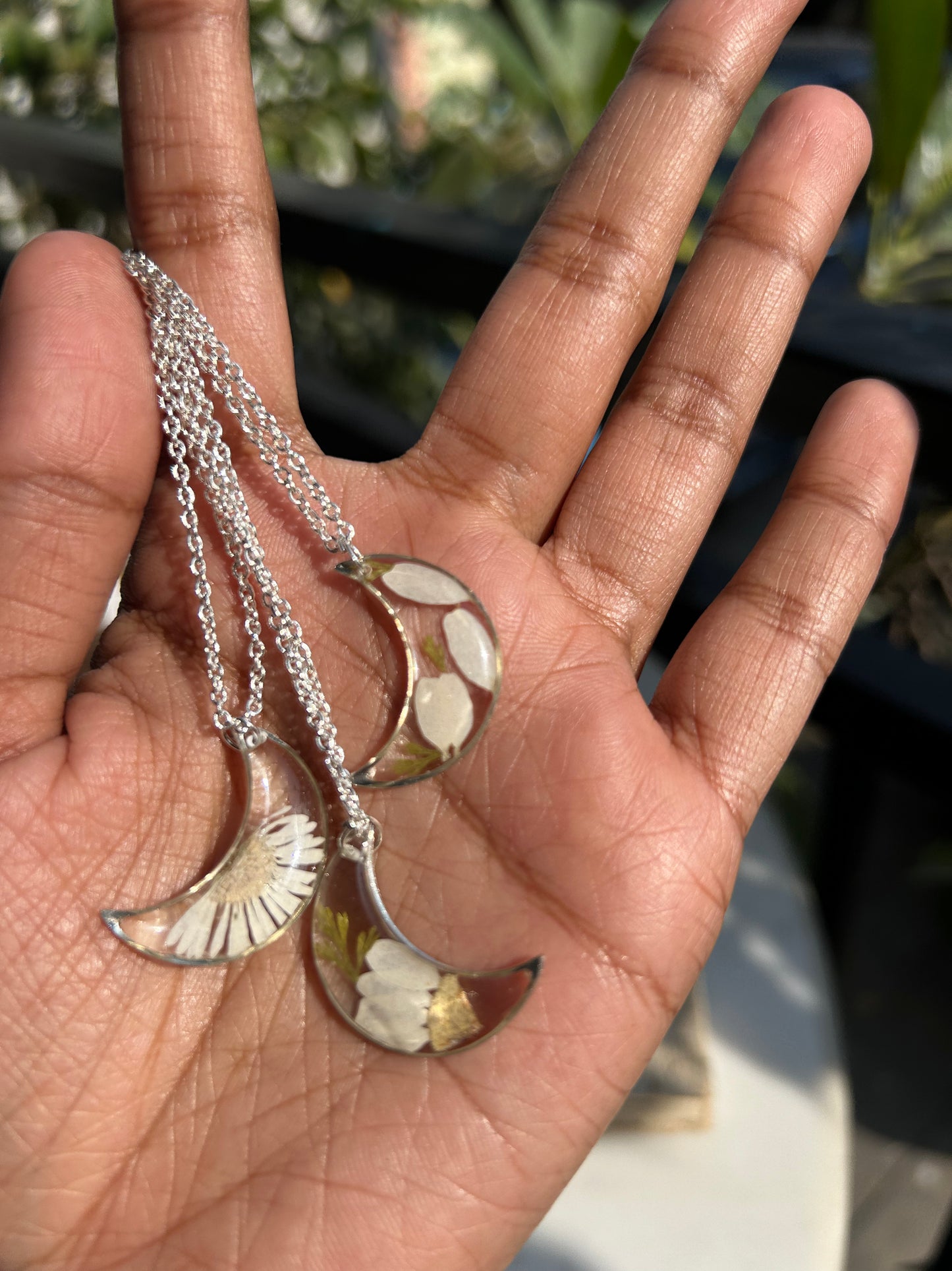 Moonlit Bellis Charm Necklace