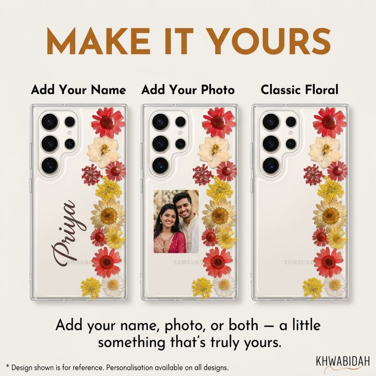 Pressed Flower Phone Case | Pink & Hot Pink Daisies with White Wildflowers & Baby's Breath in Resin | Right Bloom | Case 18