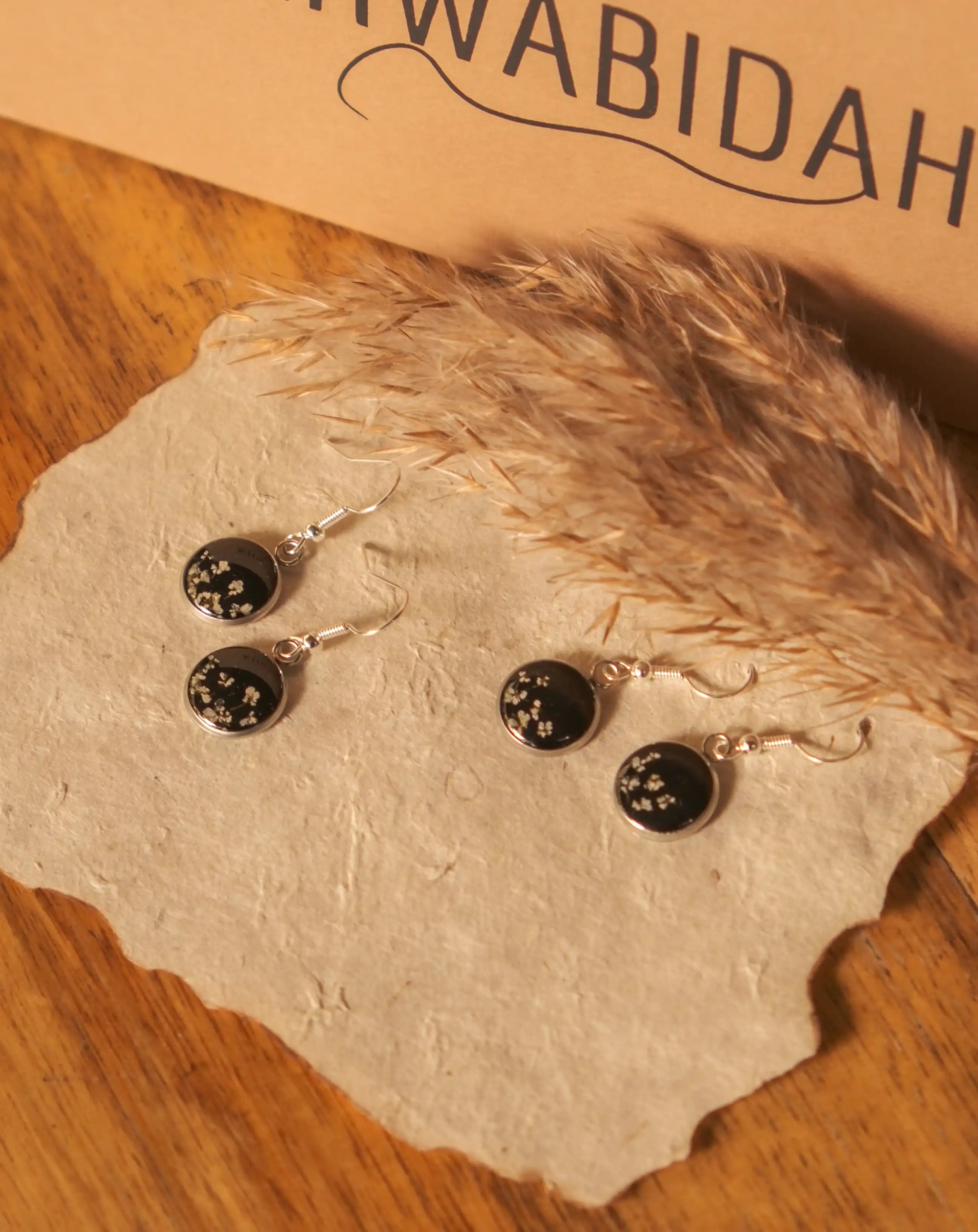 Blooming Hedgeparsley Circle Earrings - Silver