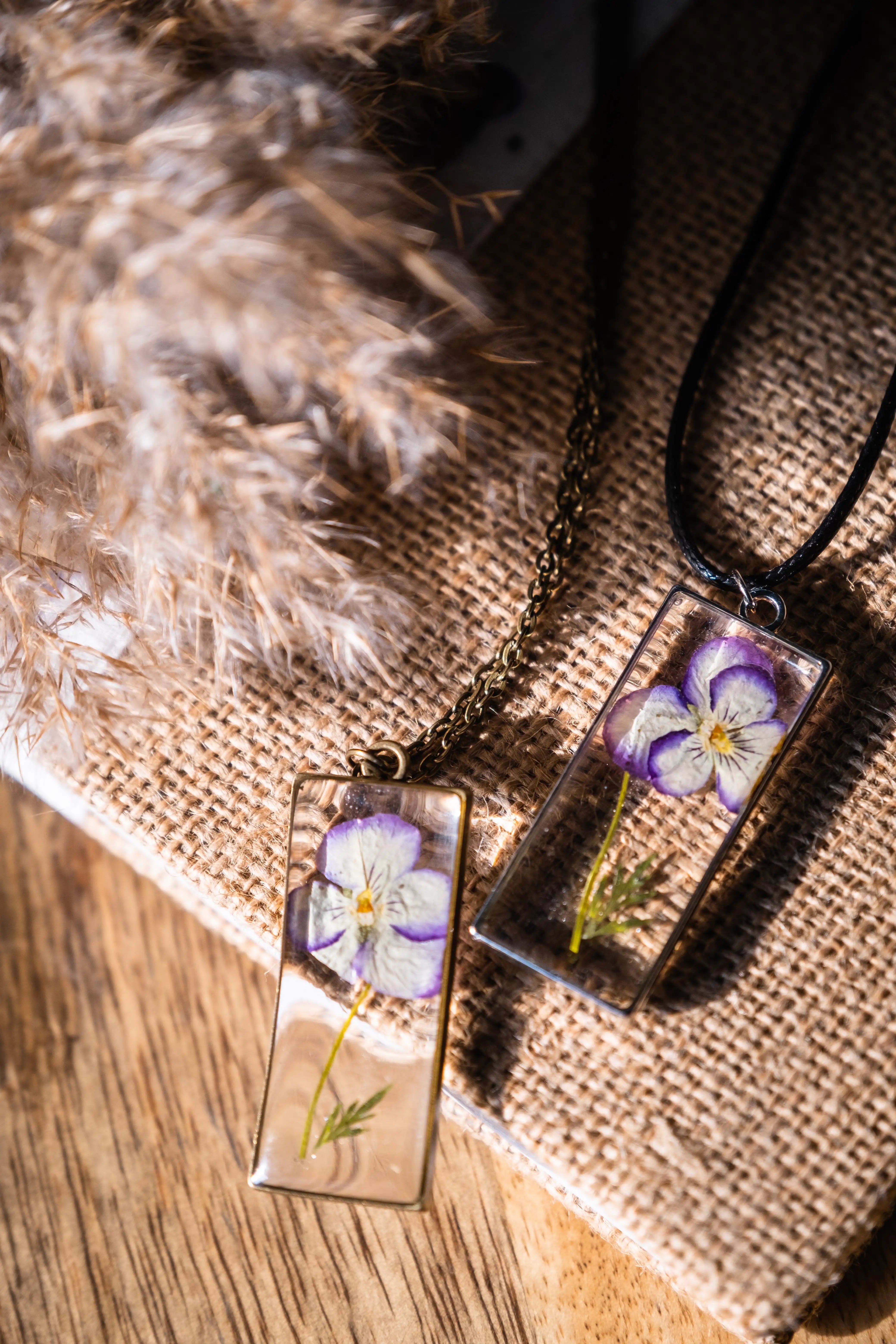 Gilded Pansy Necklace