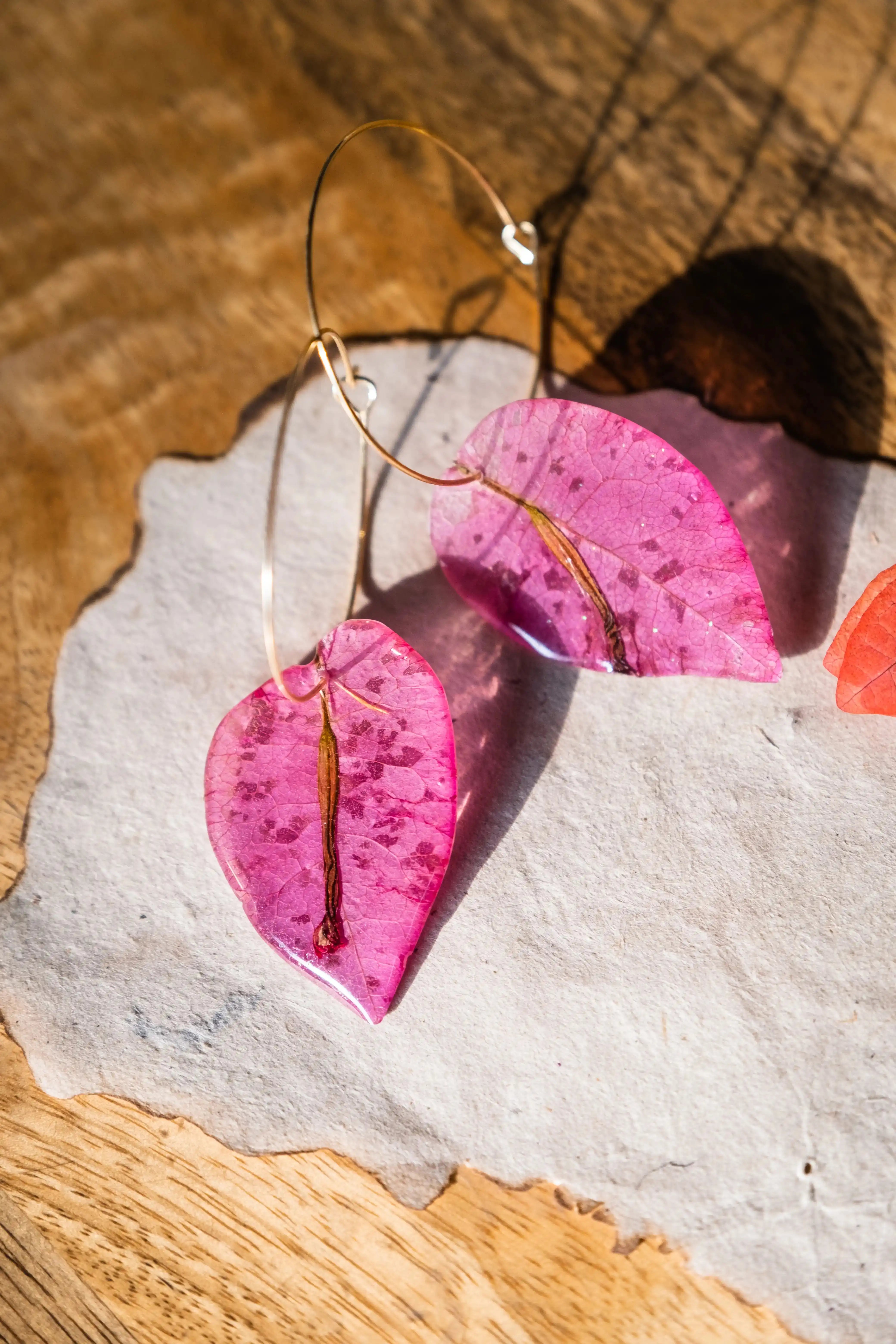 Bougainvillea Breeze Hoop Earring