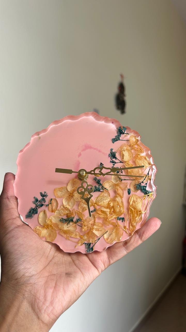 Hydrangea Hour Table Clock