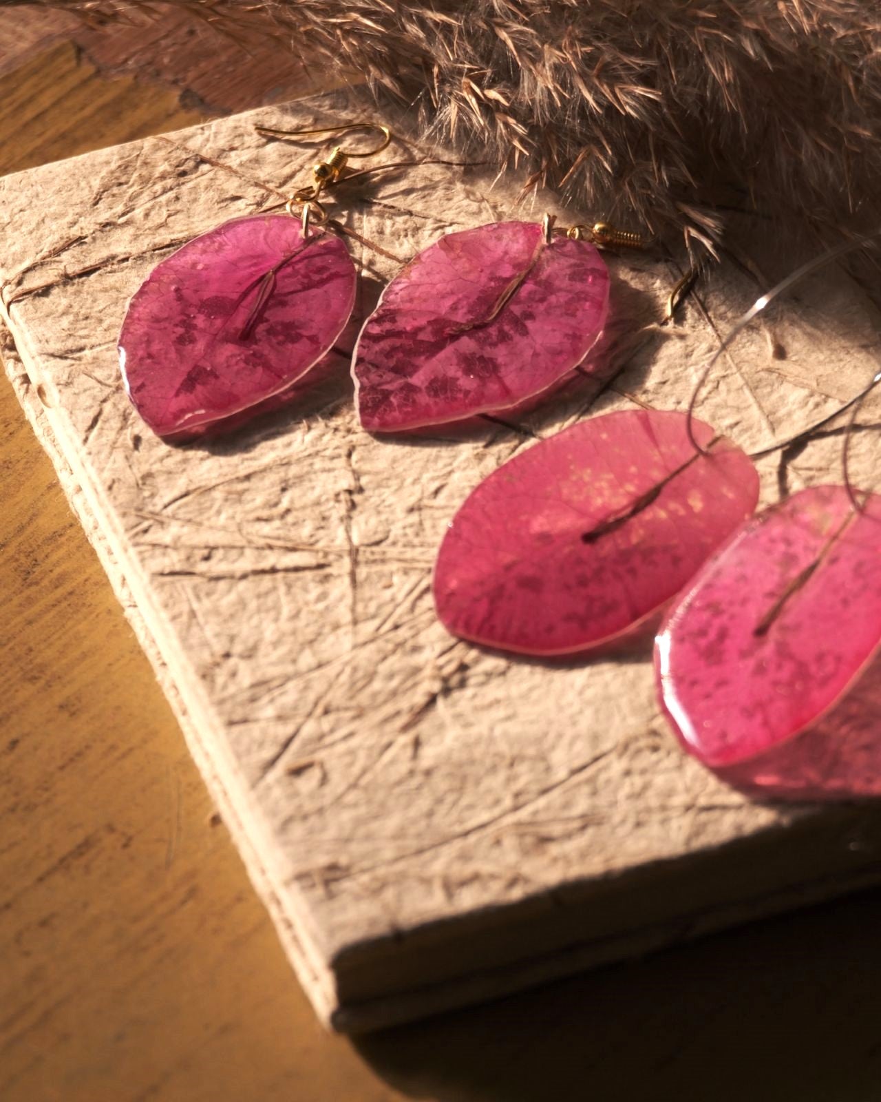 Bougainvillea Breeze Hoop Earring