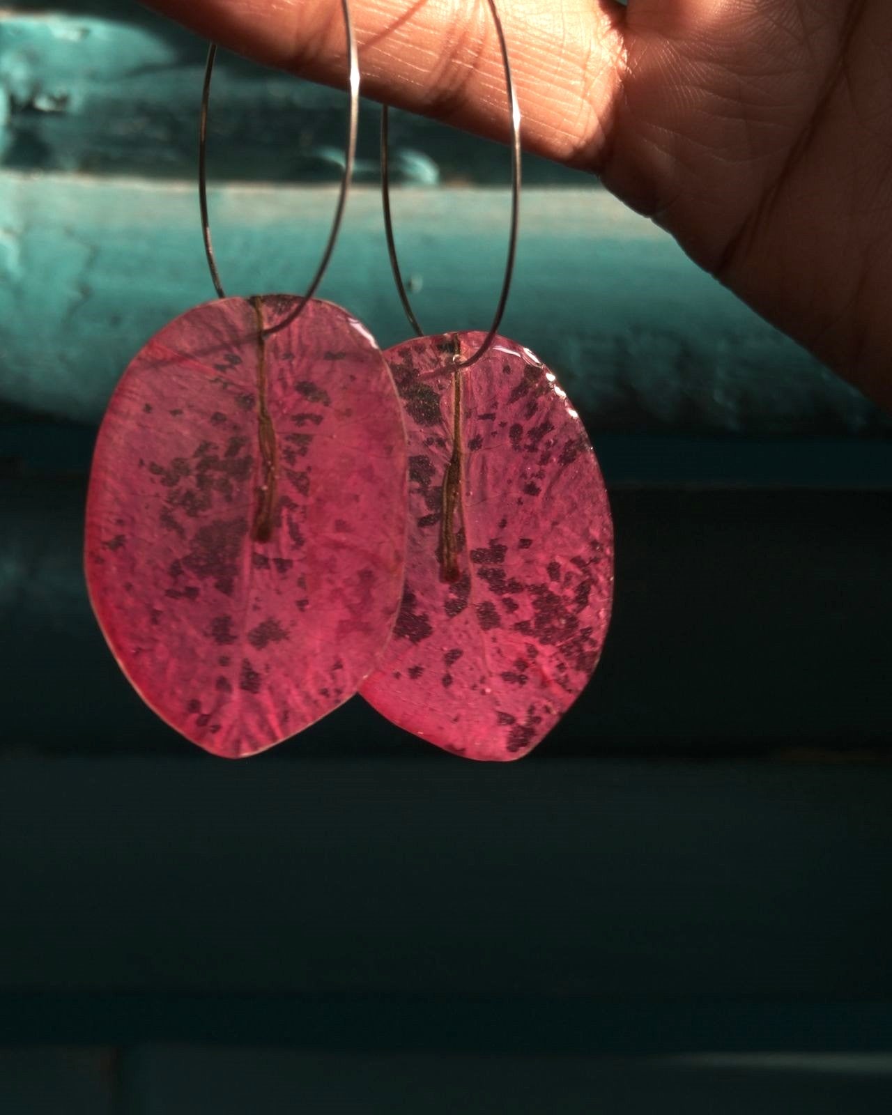 Bougainvillea Breeze Hoop Earring