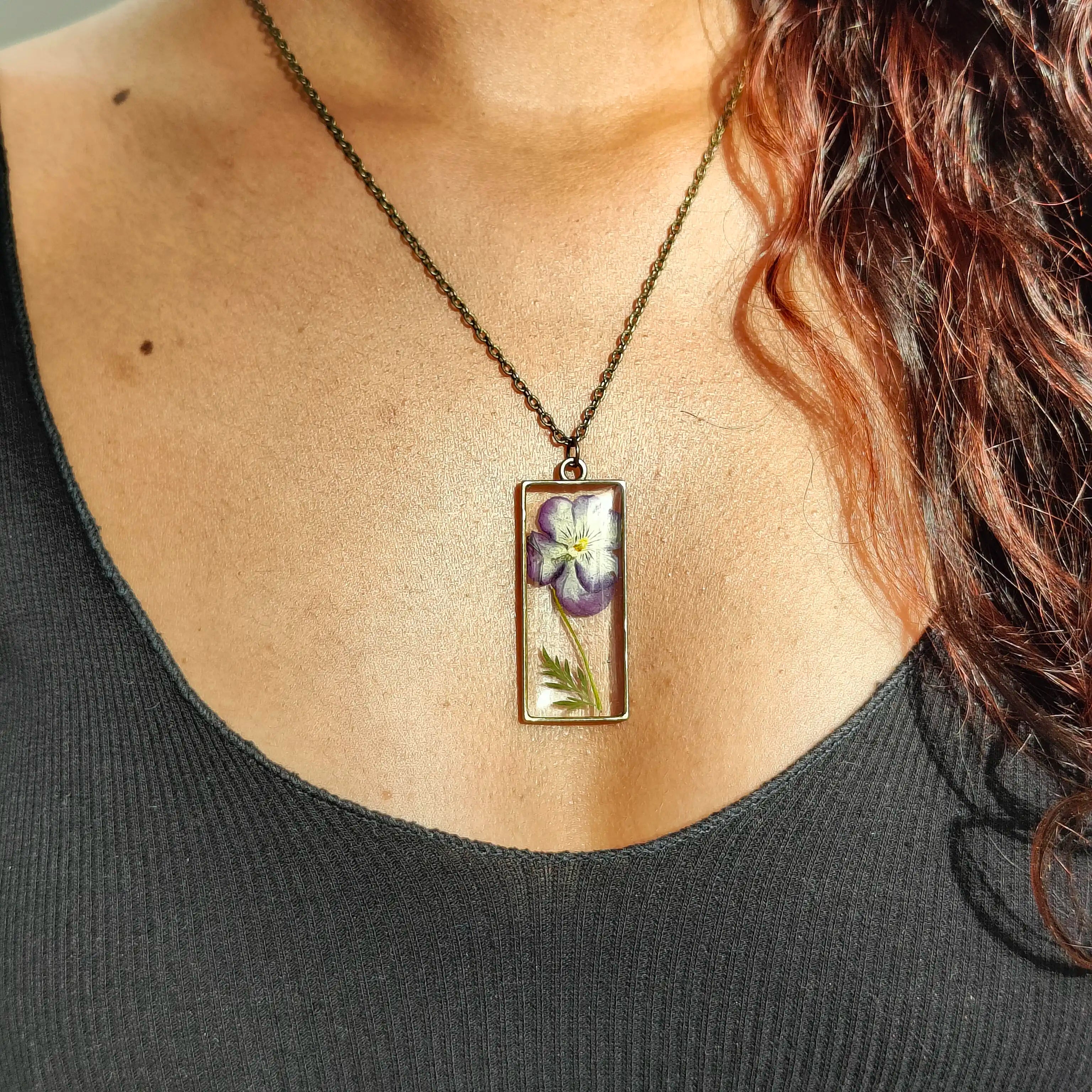 Gilded Pansy Necklace