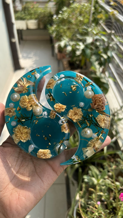 Yin Yang Floral Tealight Holder