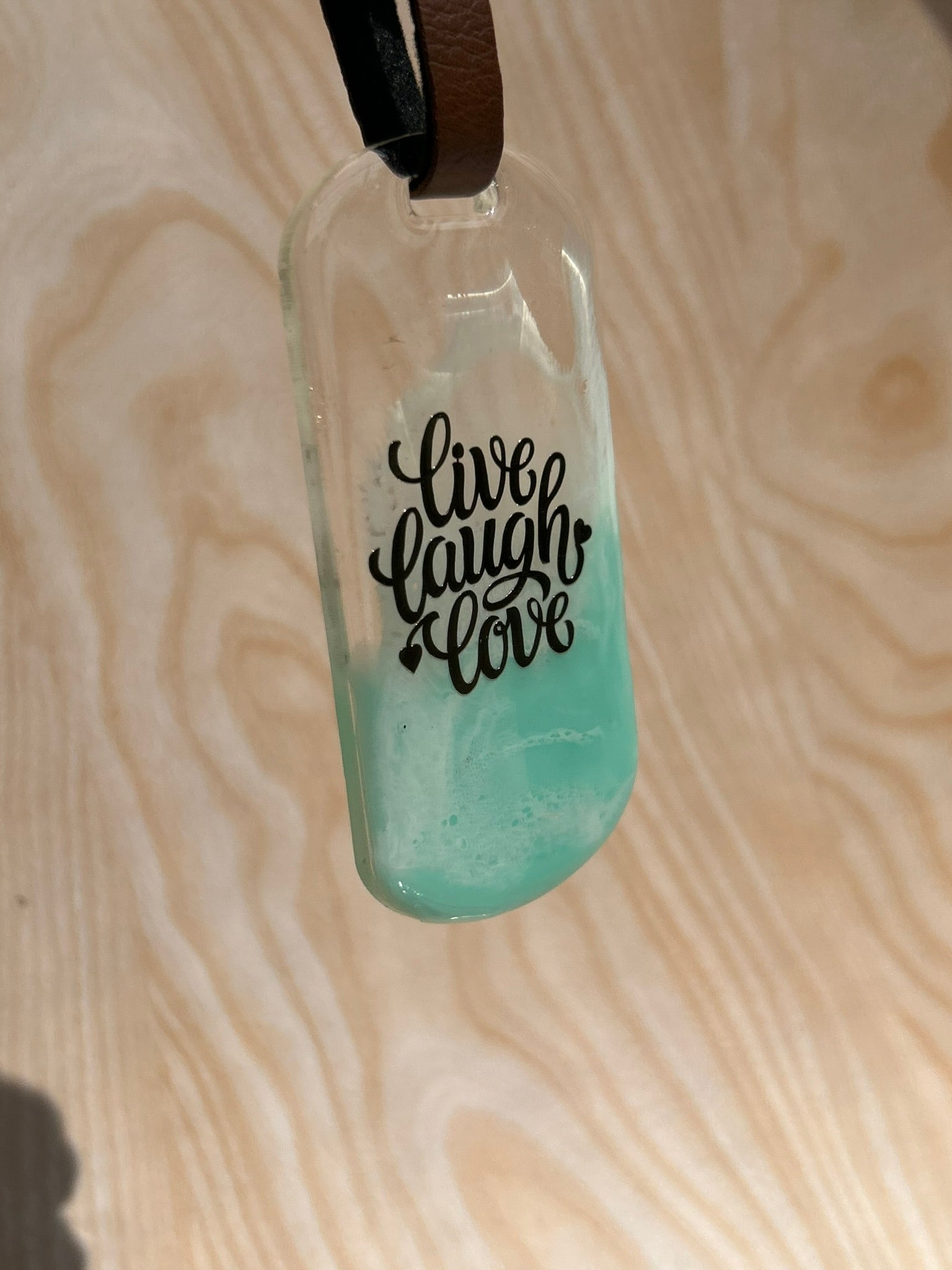 Ocean Reverie Luggage Tags - "Live Love Laugh" | Sea Green