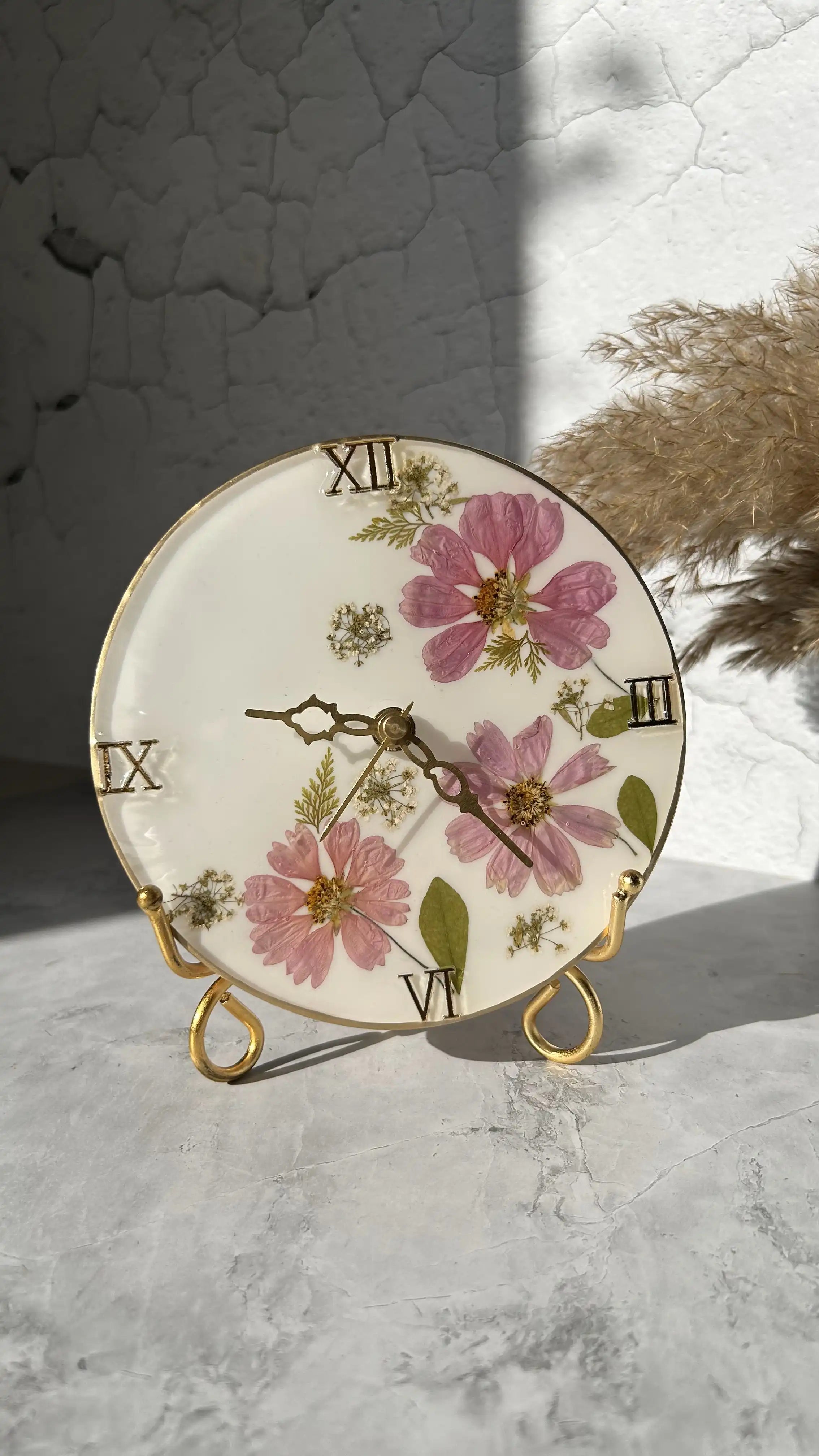 Cosmic Rose Table Clock