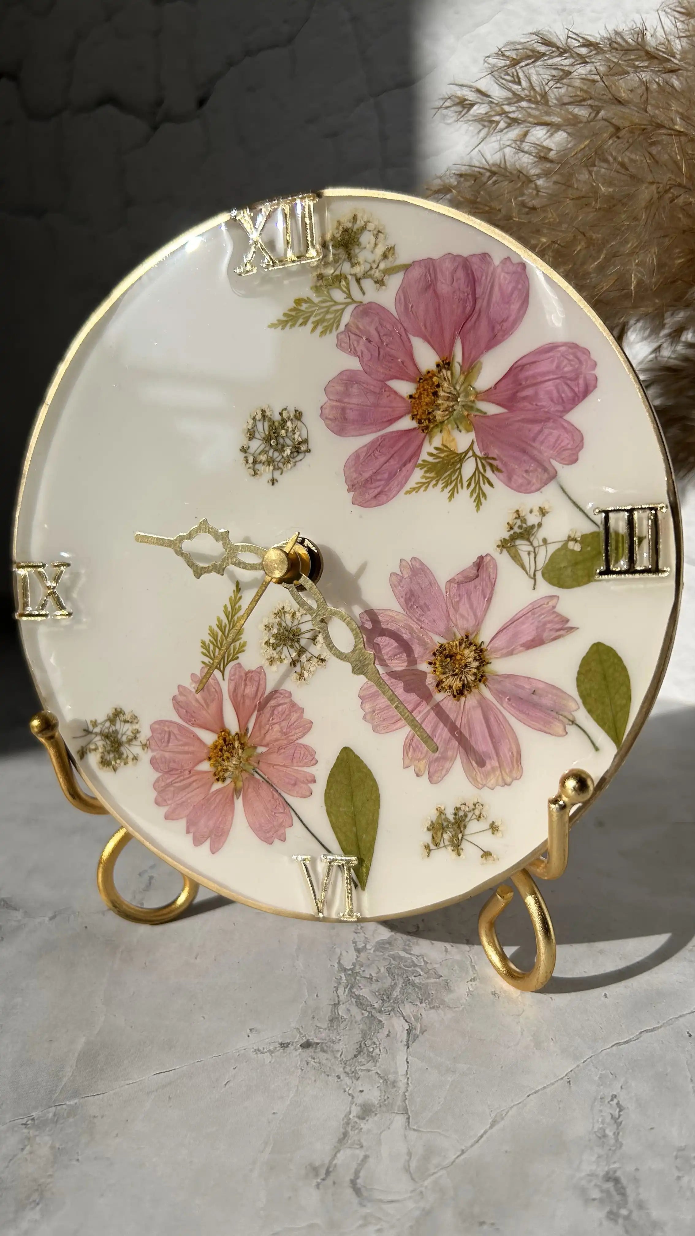 Cosmic Rose Table Clock