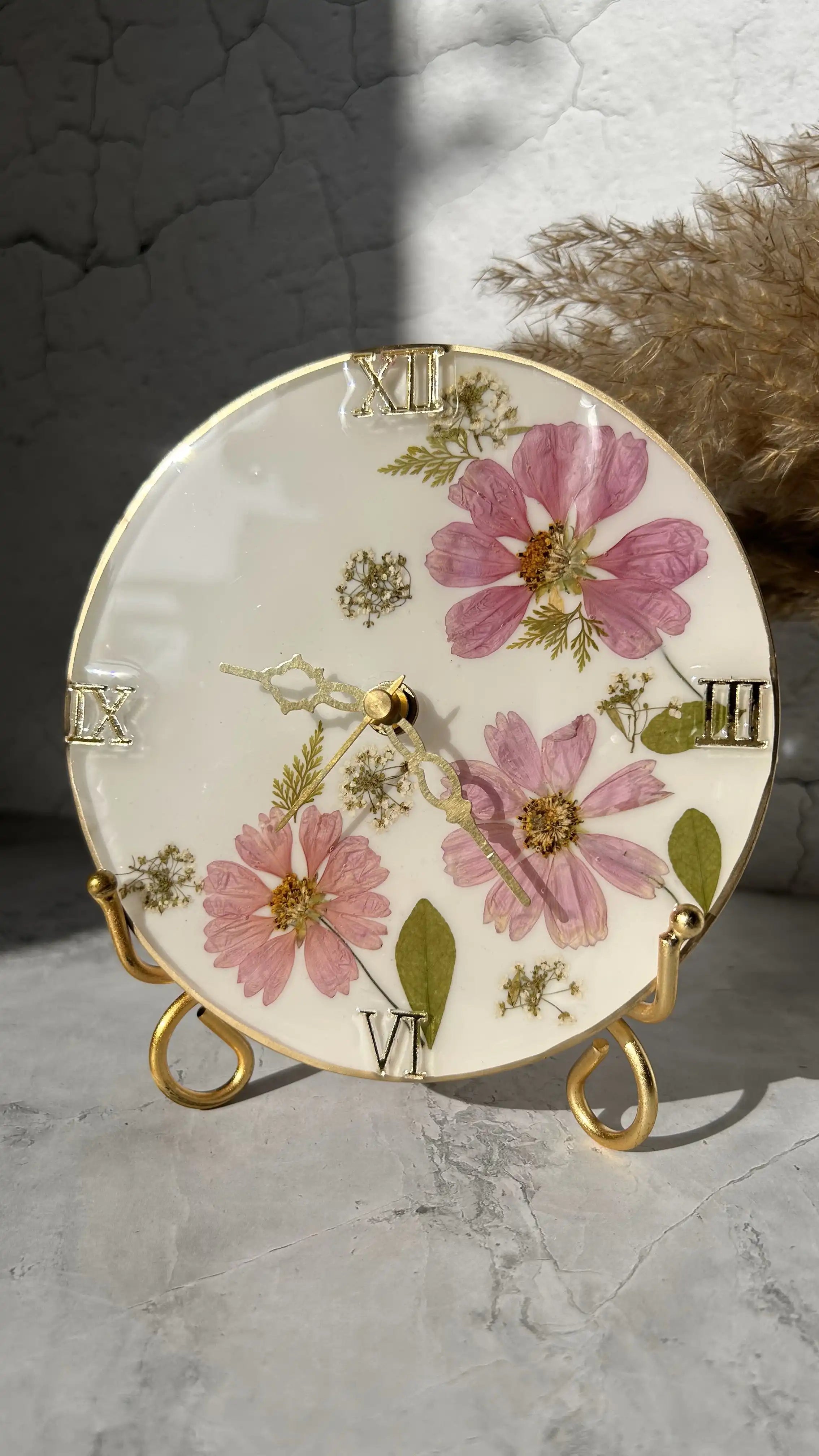 Cosmic Rose Table Clock