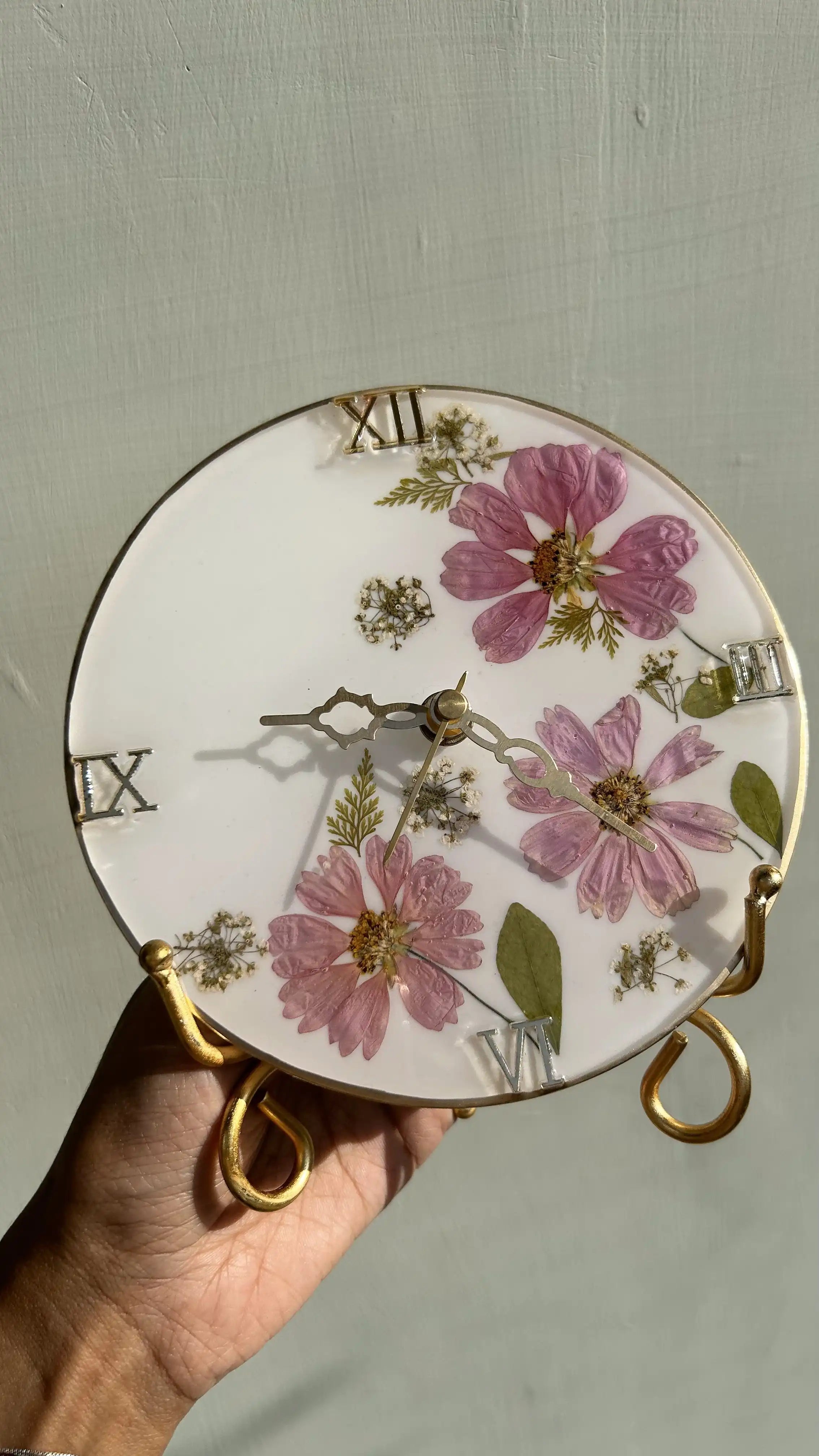 Cosmic Rose Table Clock