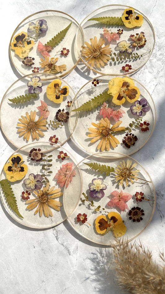 Vivid Flora Coaster Set