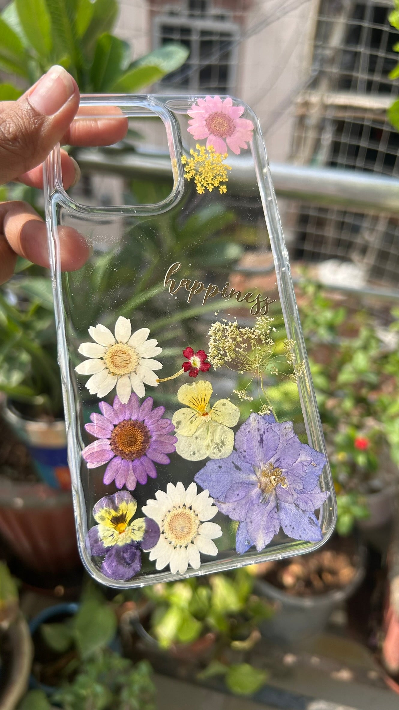 Pressed Flower Phone Case | Mixed Wildflowers in Resin | Left Bloom Series | Case 3