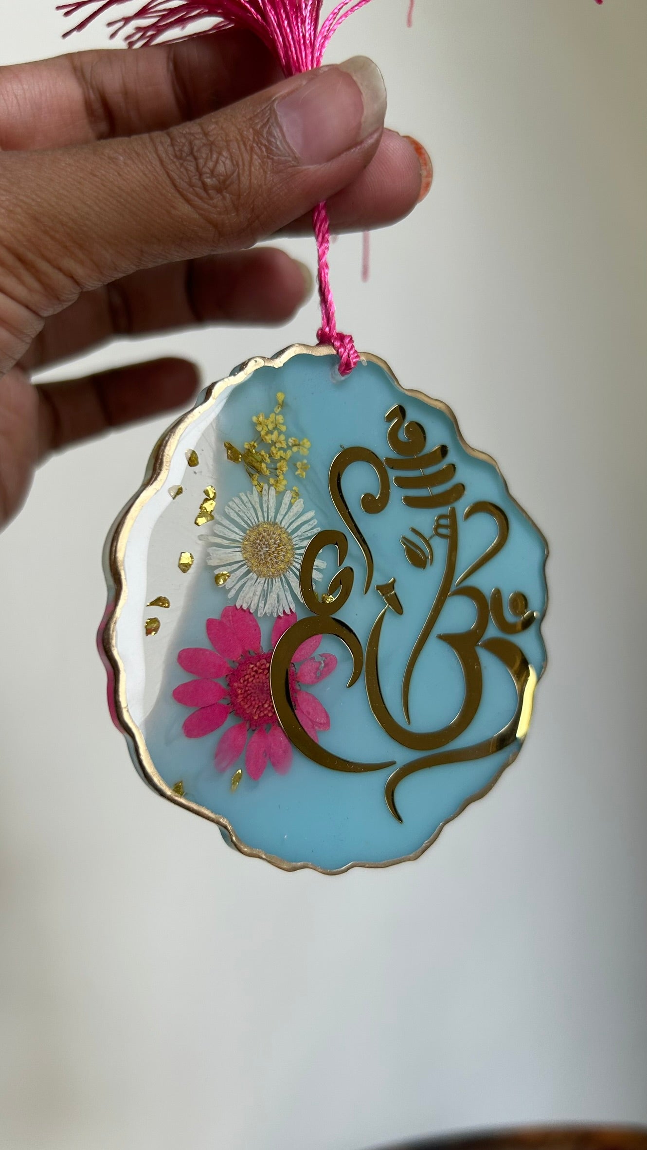 BloomDrop Car Hanging - Ganesha | SkyBlue