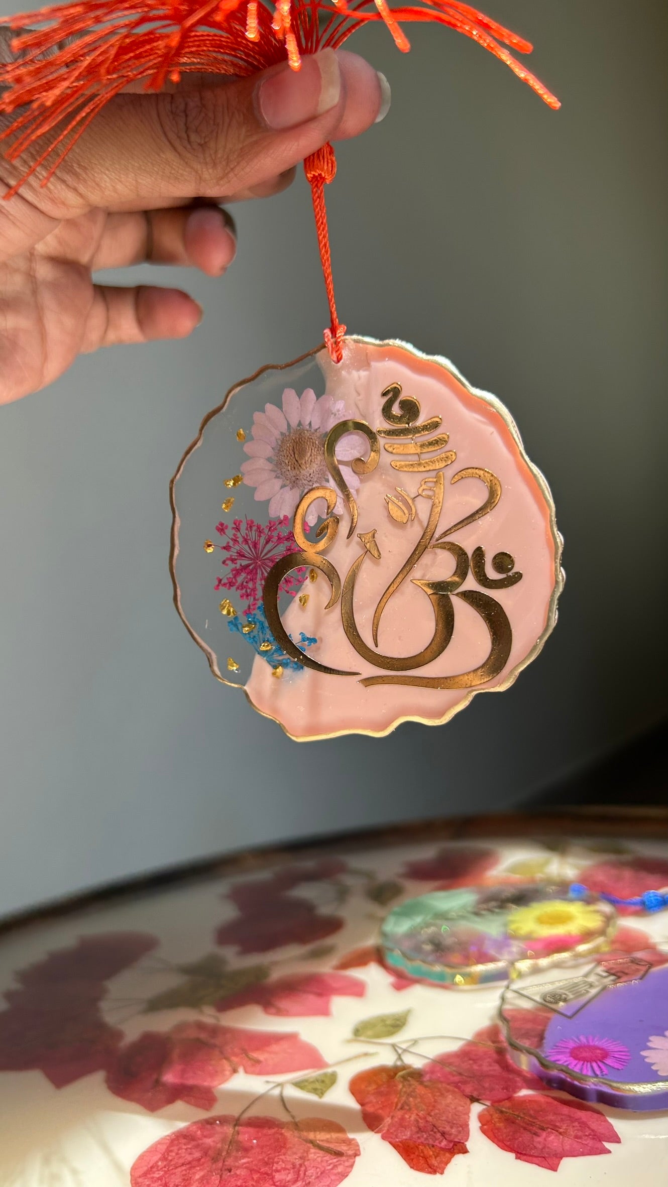 BloomDrop Car Hanging - Ganesha | Pink