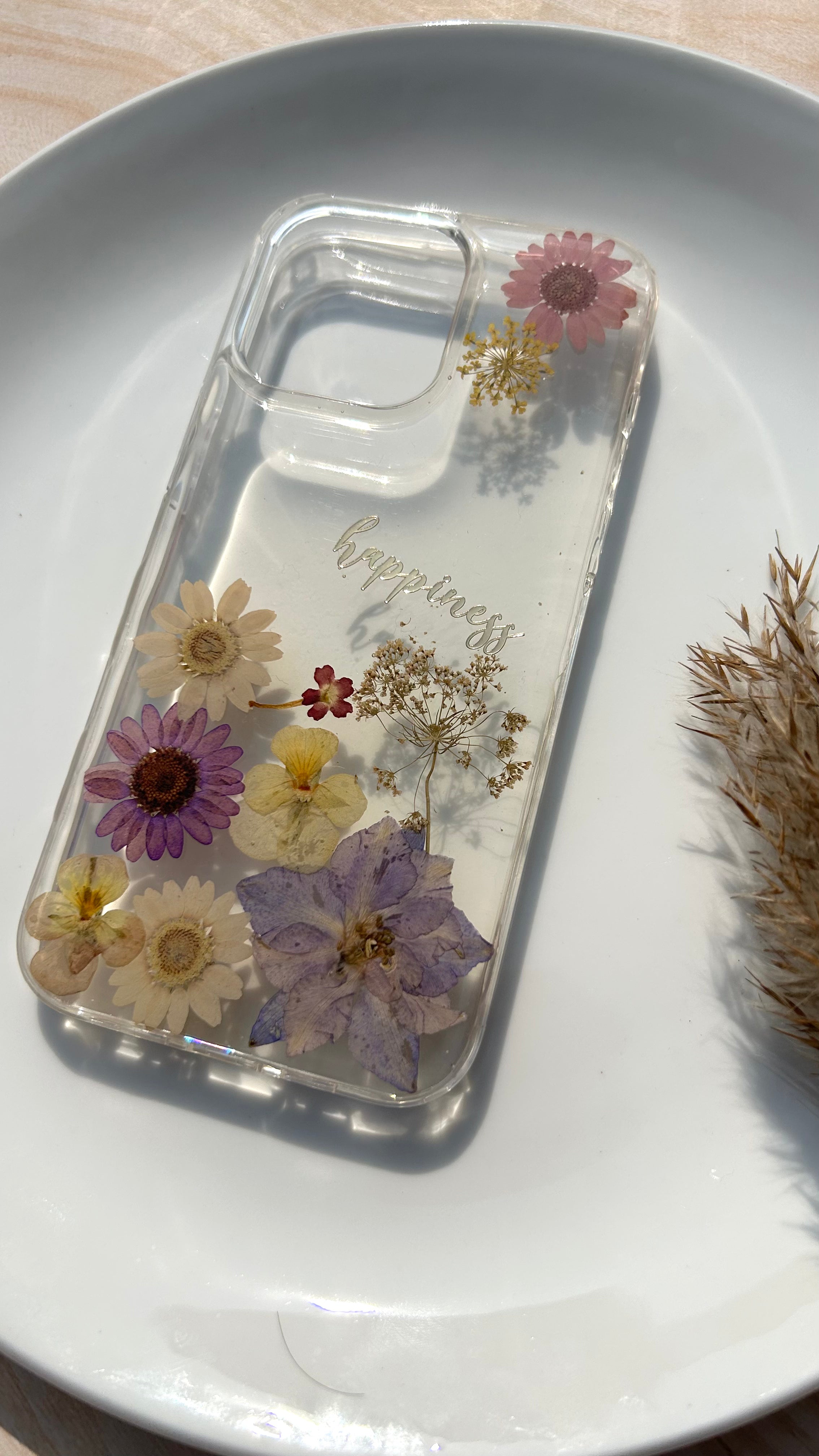Pressed Flower Phone Case | Mixed Wildflowers in Resin | Left Bloom Series | Case 3