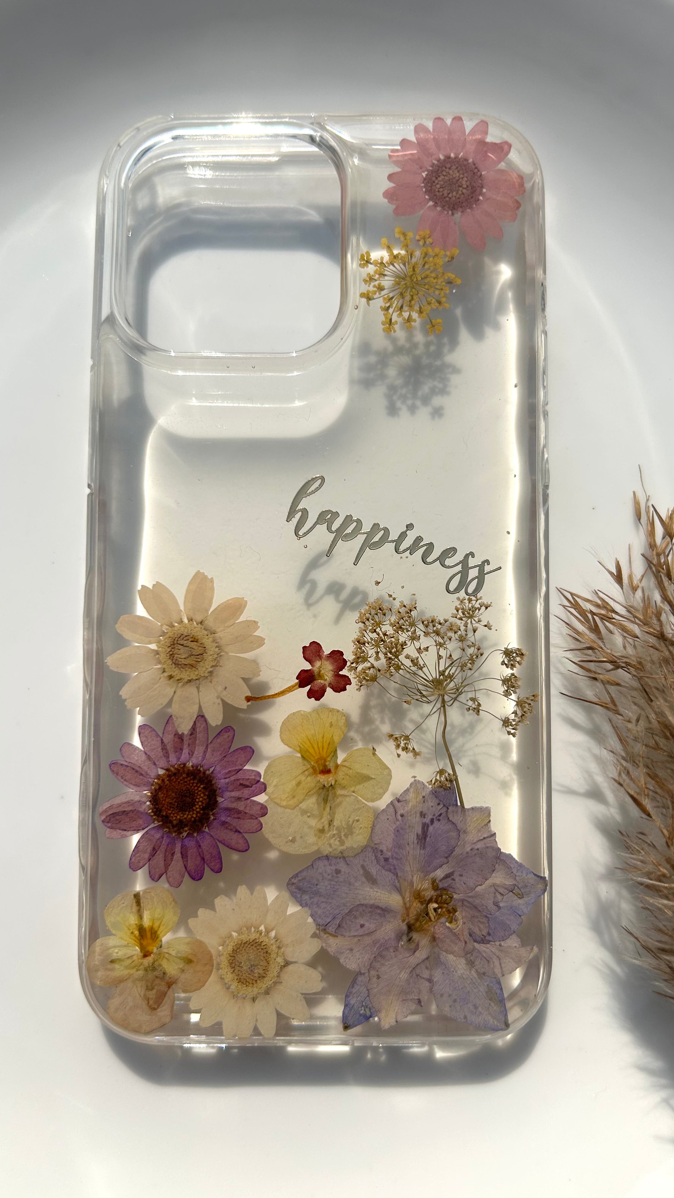 Pressed Flower Phone Case | Mixed Wildflowers in Resin | Left Bloom Series | Case 3