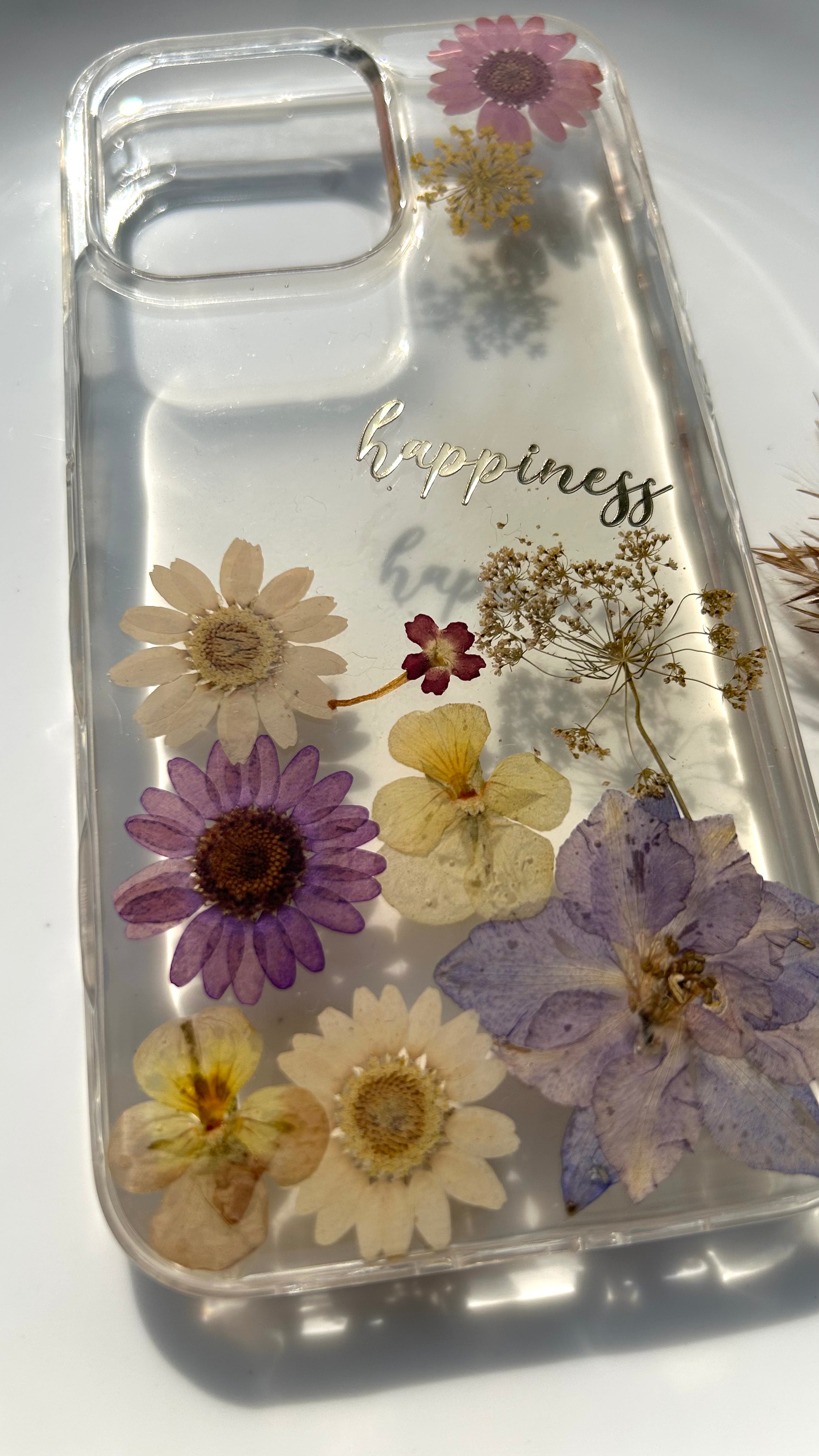 Pressed Flower Phone Case | Mixed Wildflowers in Resin | Left Bloom Series | Case 3