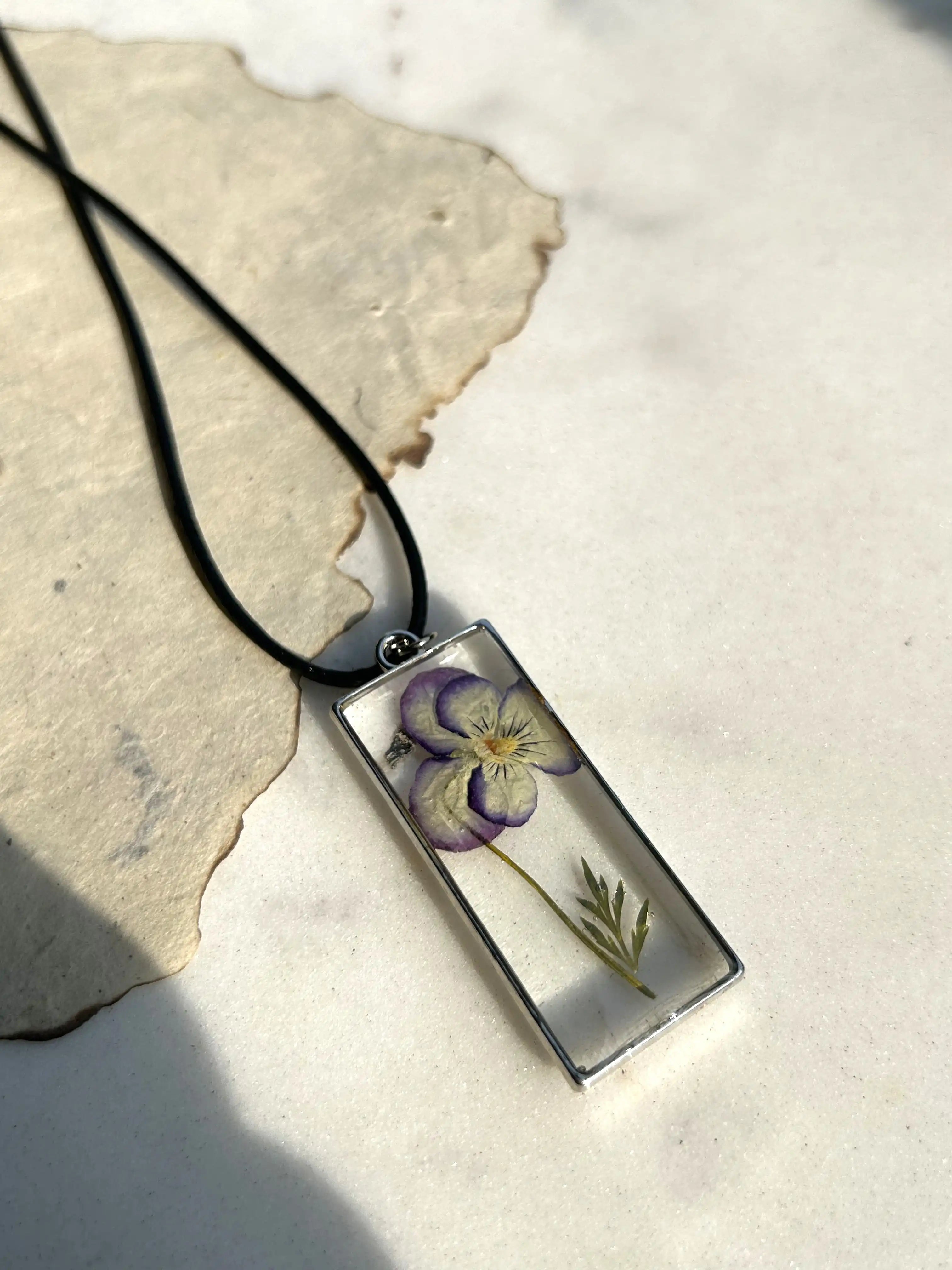 Gilded Pansy Necklace