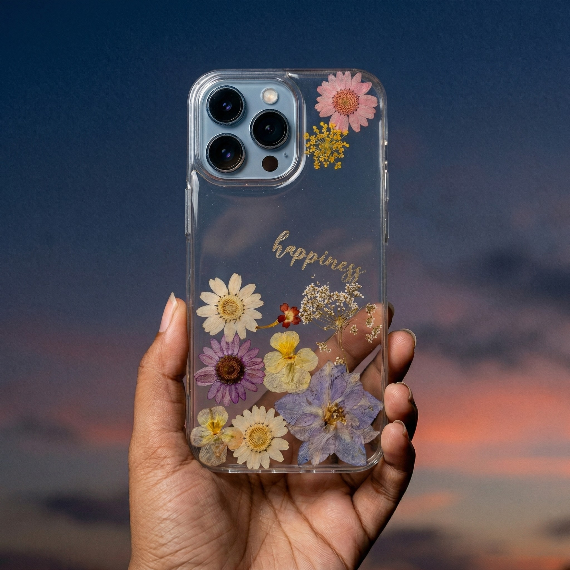 Pressed Flower Phone Case | Mixed Wildflowers in Resin | Left Bloom Series | Case 3