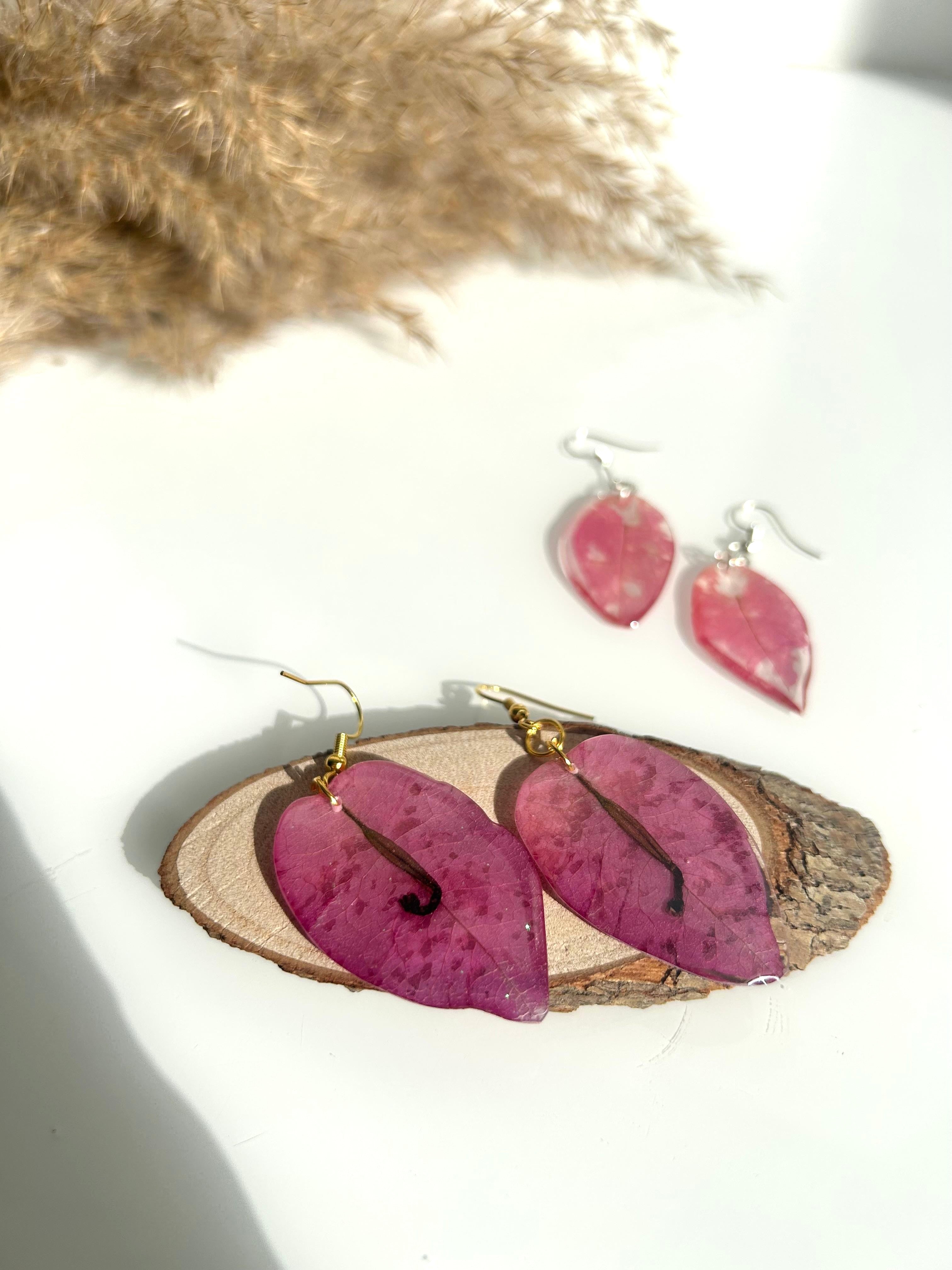 Bougainvillea Breeze Hoop Earring